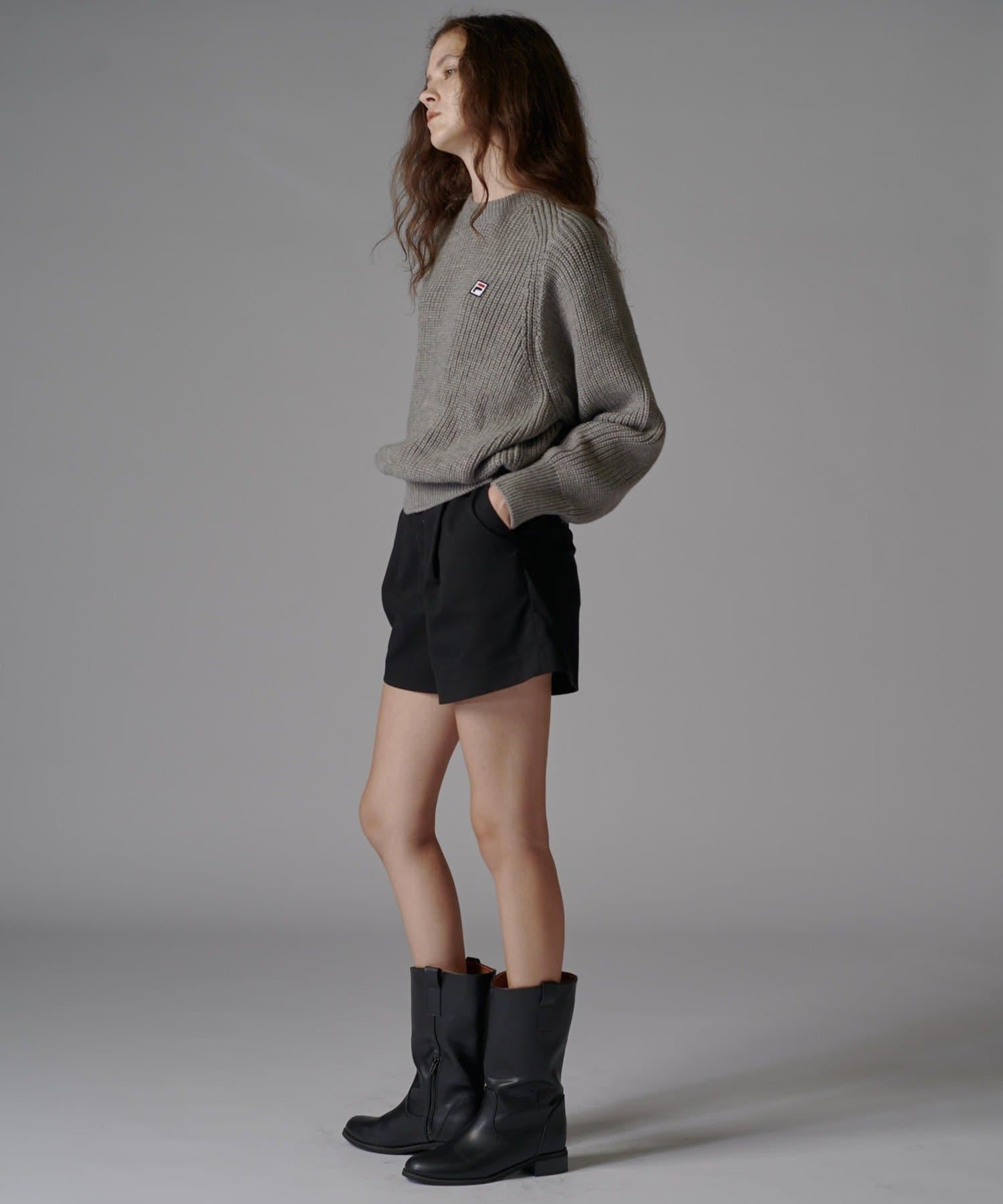 OUTLET(アウトレット) 【Lui's】ハイネッククロップドニット