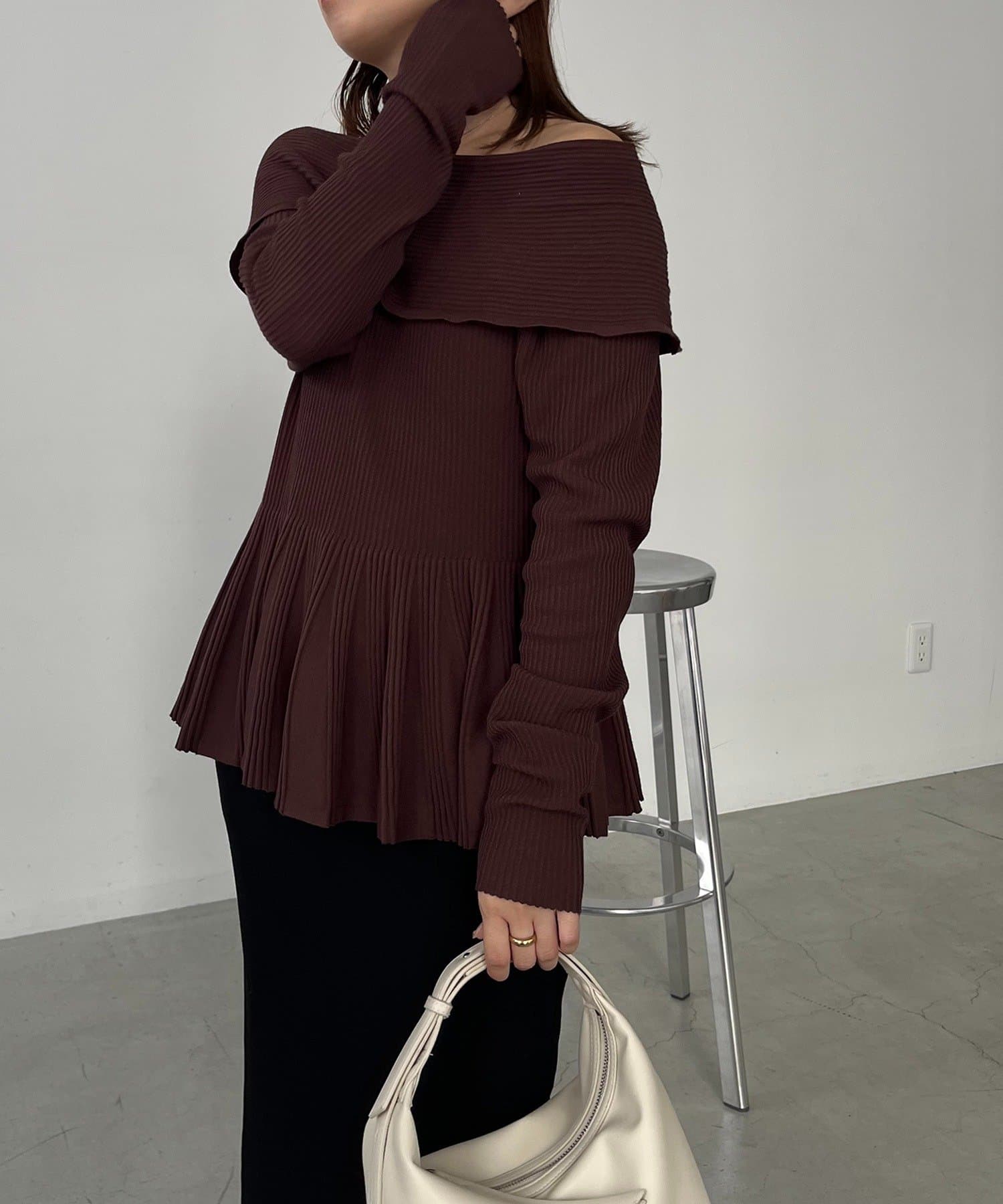 OUTLET(アウトレット) 【CAPRICIEUX LE'MAGE】フレアボートネックニット