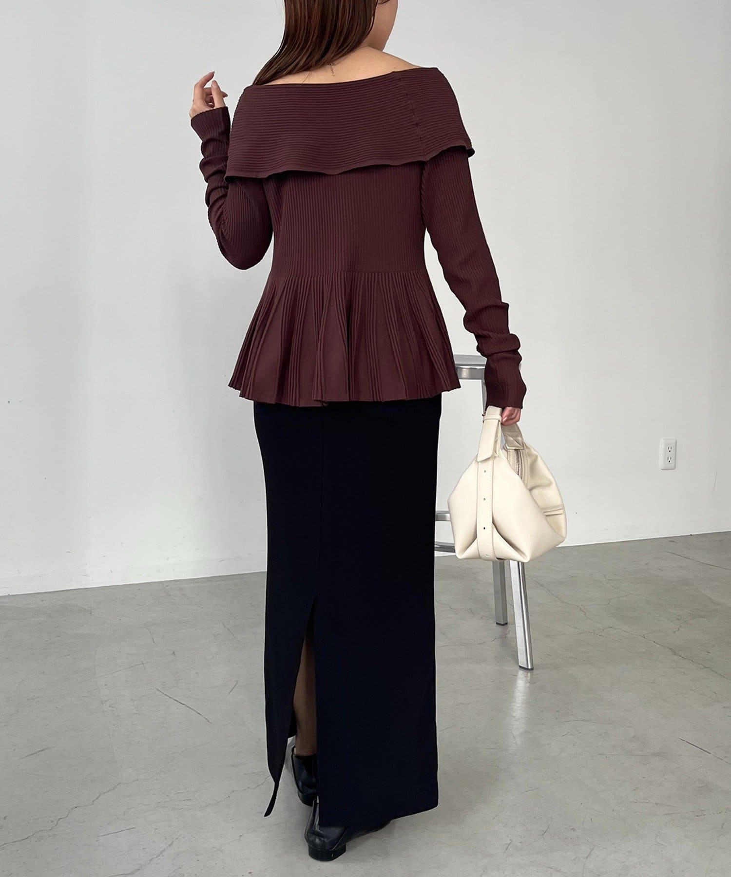 OUTLET(アウトレット) 【CAPRICIEUX LE'MAGE】フレアボートネックニット