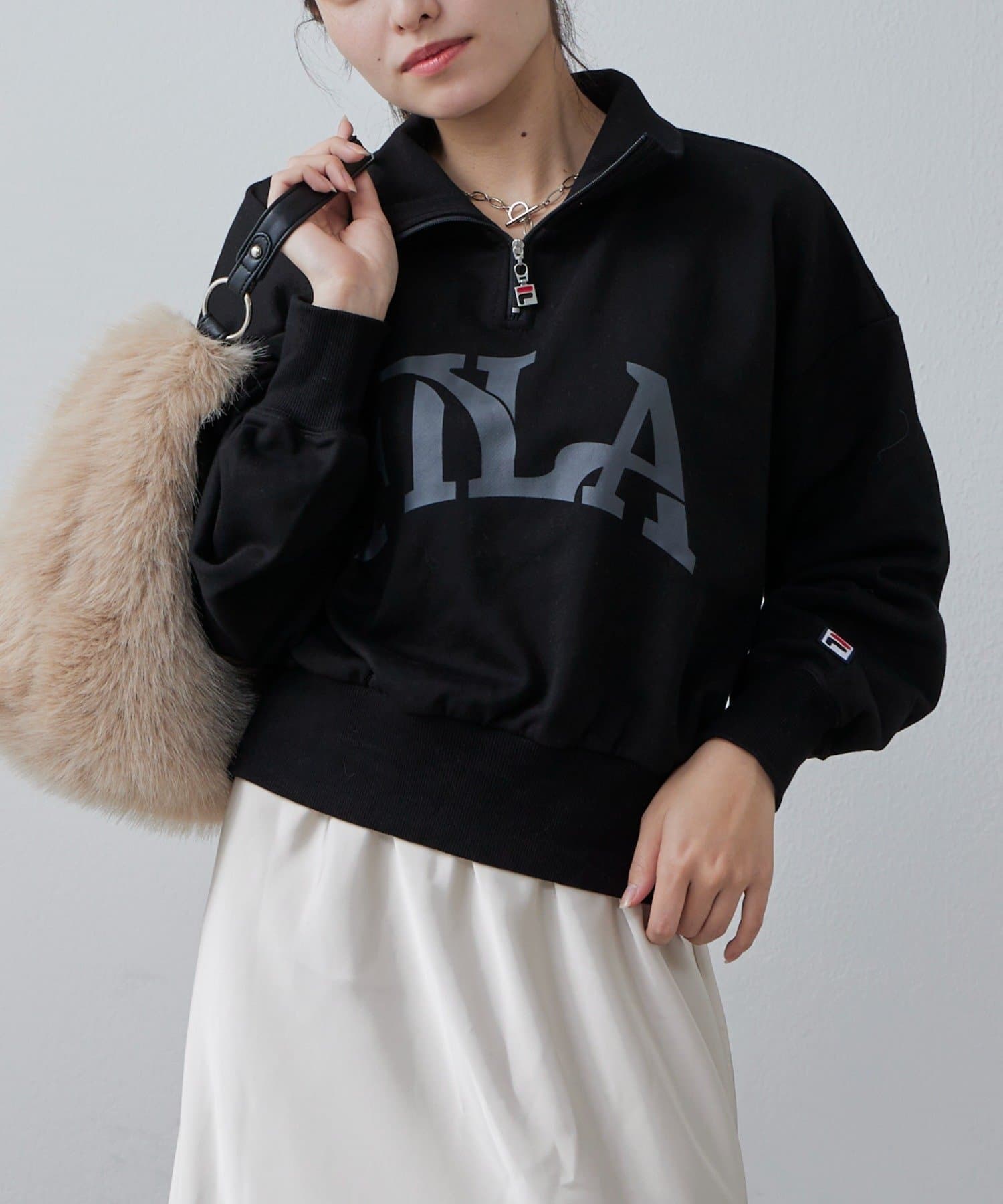 Lui's】ハーフZIPロゴスウェット | OUTLET(アウトレット)レディース