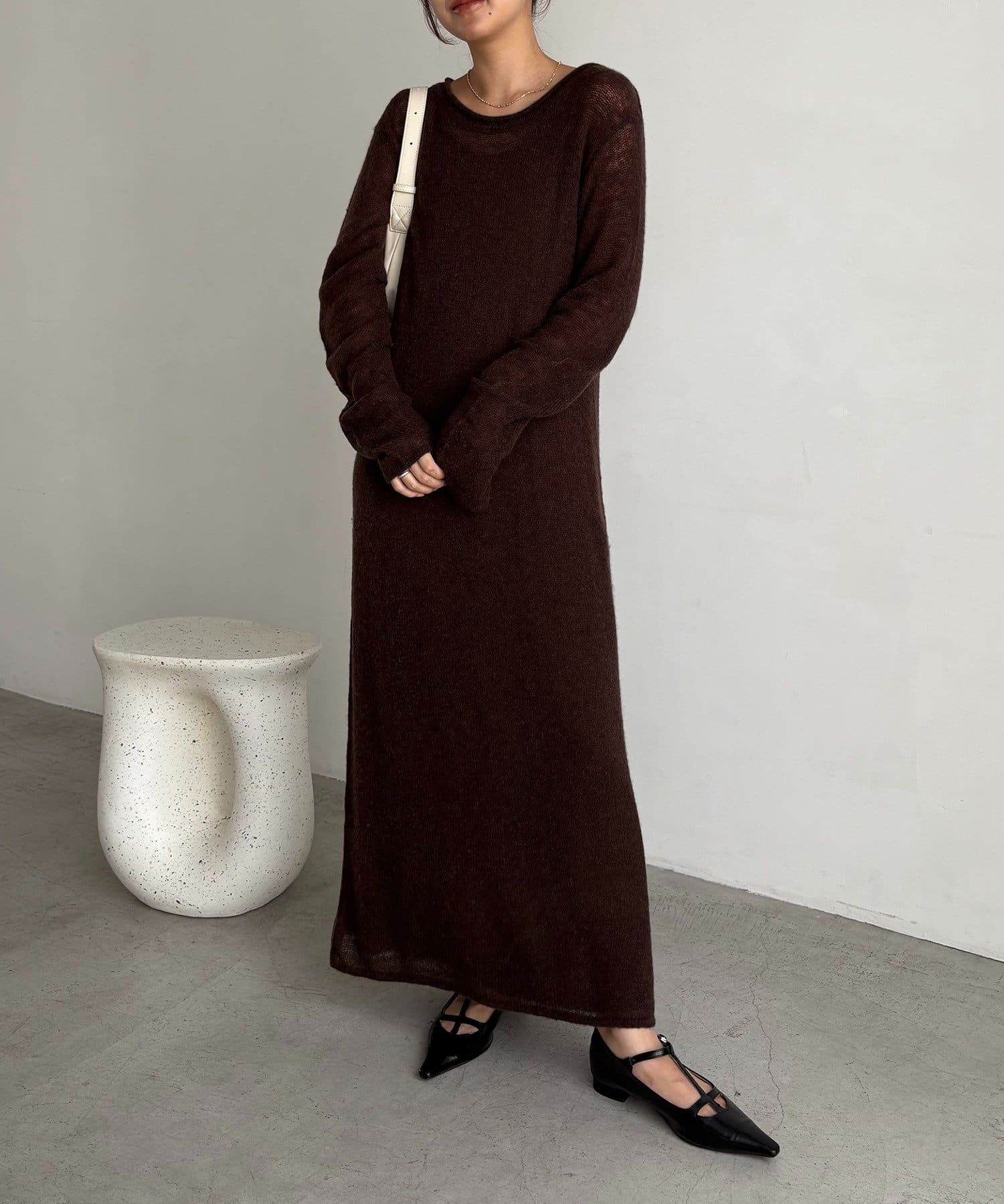 カプリシューレマージュ　テンセルウールマキシワンピース CAPRICIEUX LE'MAGE】テンセルウールマキシワンピース | OUTLET