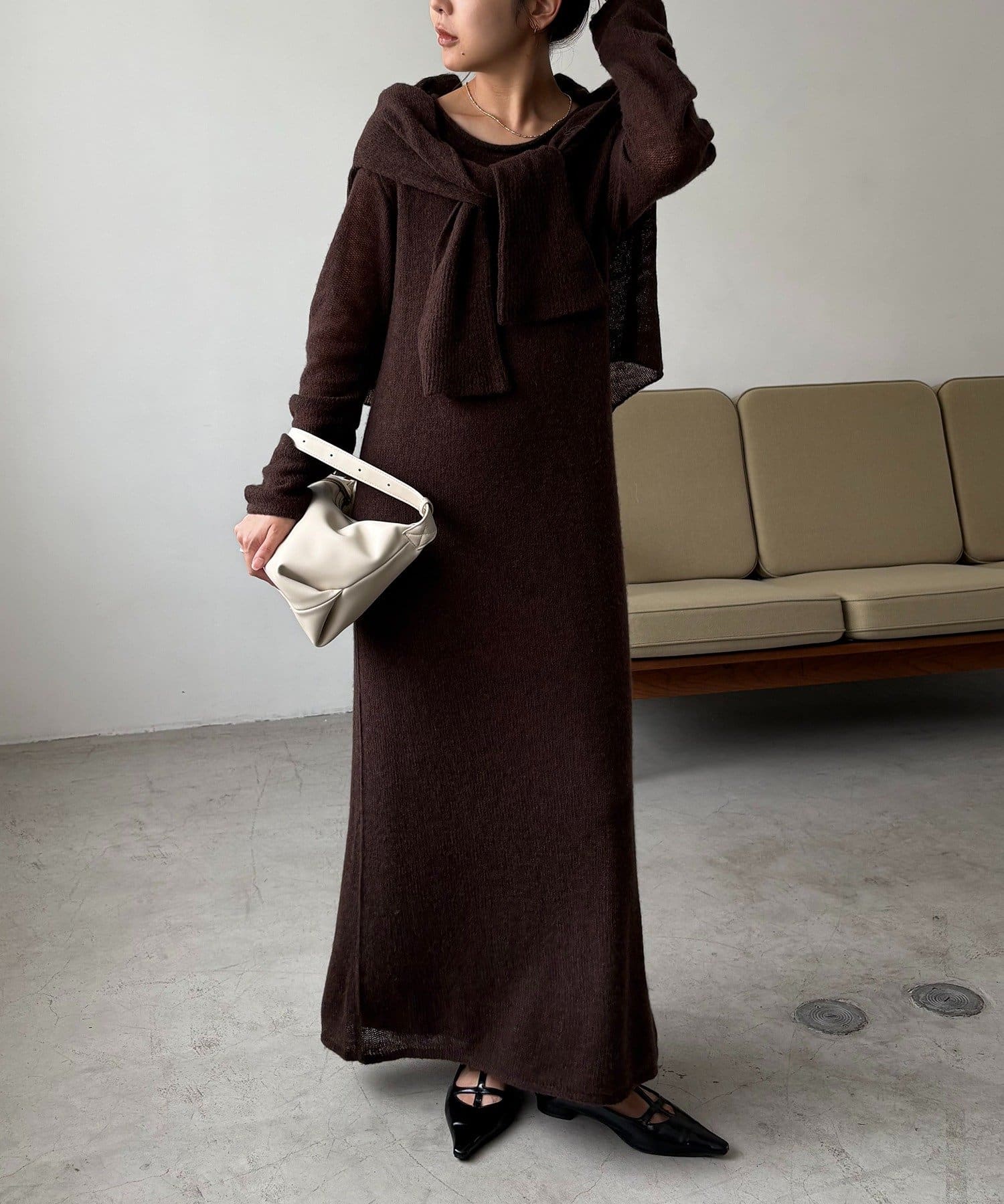 CAPRICIEUX LE'MAGE】テンセルウールマキシワンピース | OUTLET