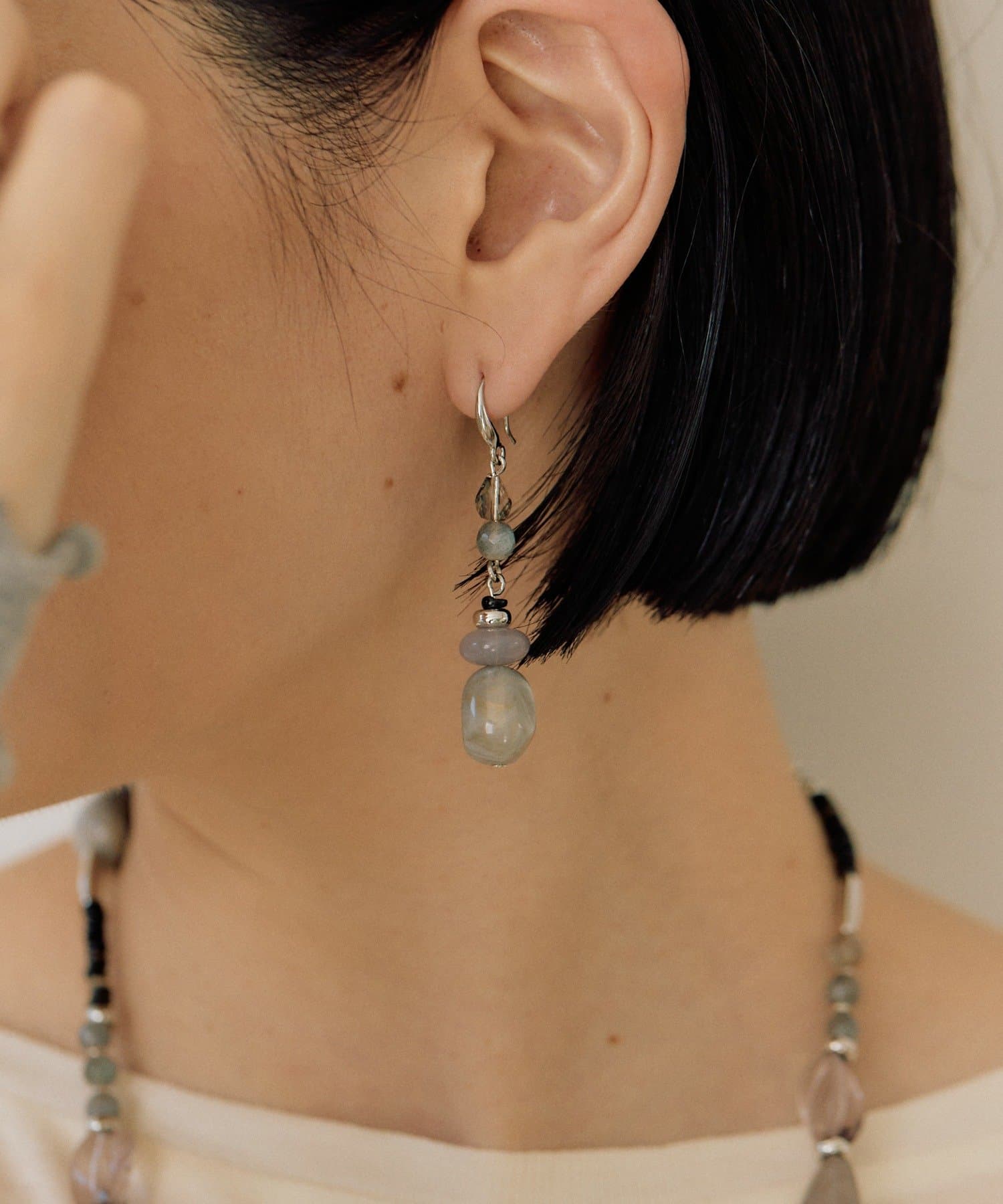 OUTLET(アウトレット) 【ear PAPILLONNER】あいまいマーブルピアス