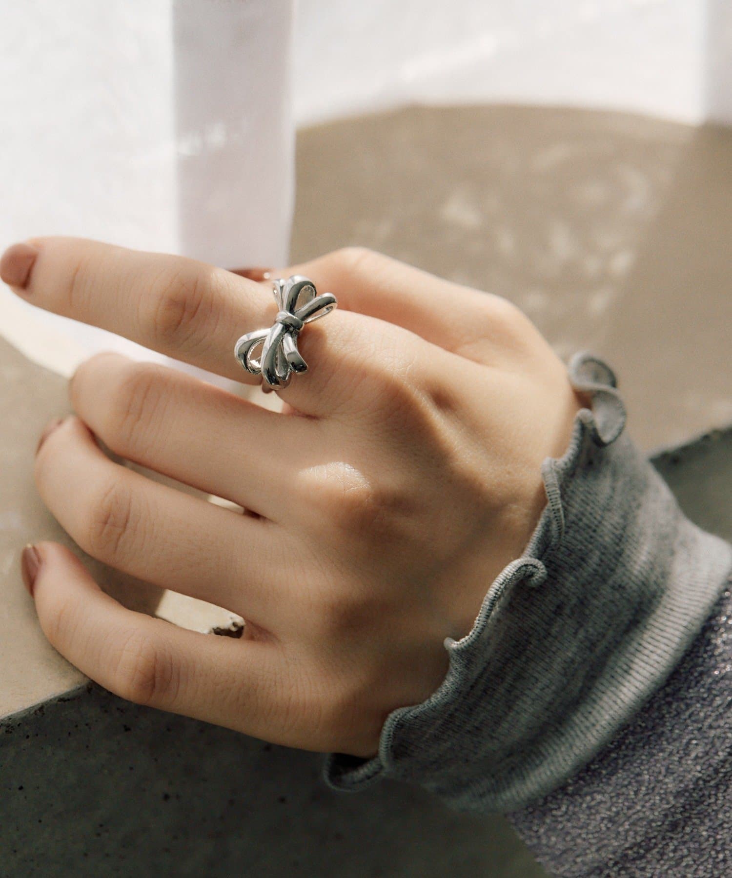 OUTLET(アウトレット) 【ear PAPILLONNER】レディリボンリング