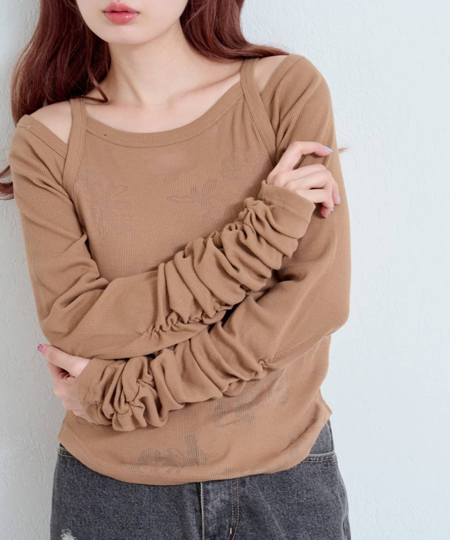 OUTLET(アウトレット) 【Kastane】花柄オパールカットソーSET