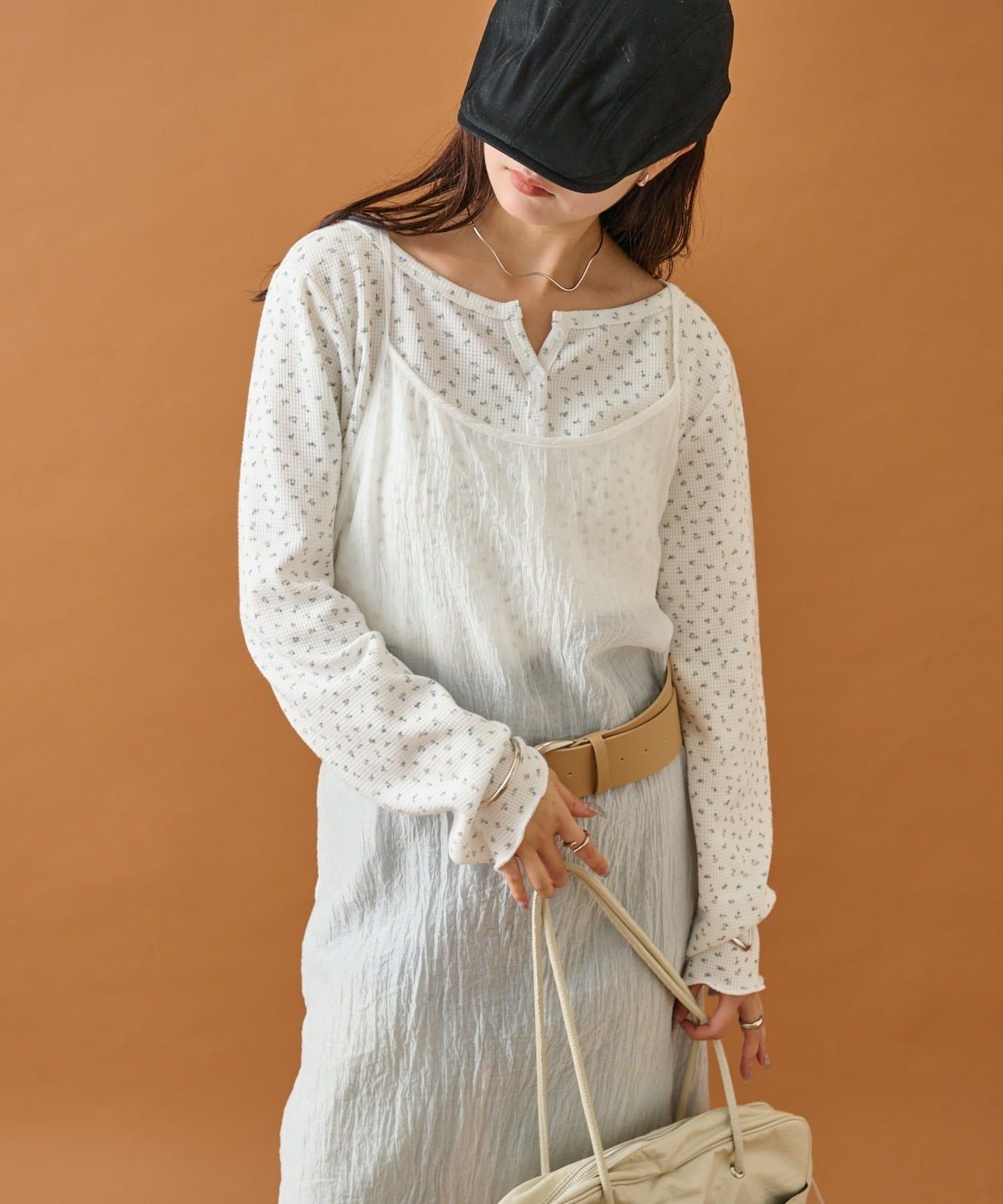 OUTLET(アウトレット) 【mystic】シアーキャミワンピース