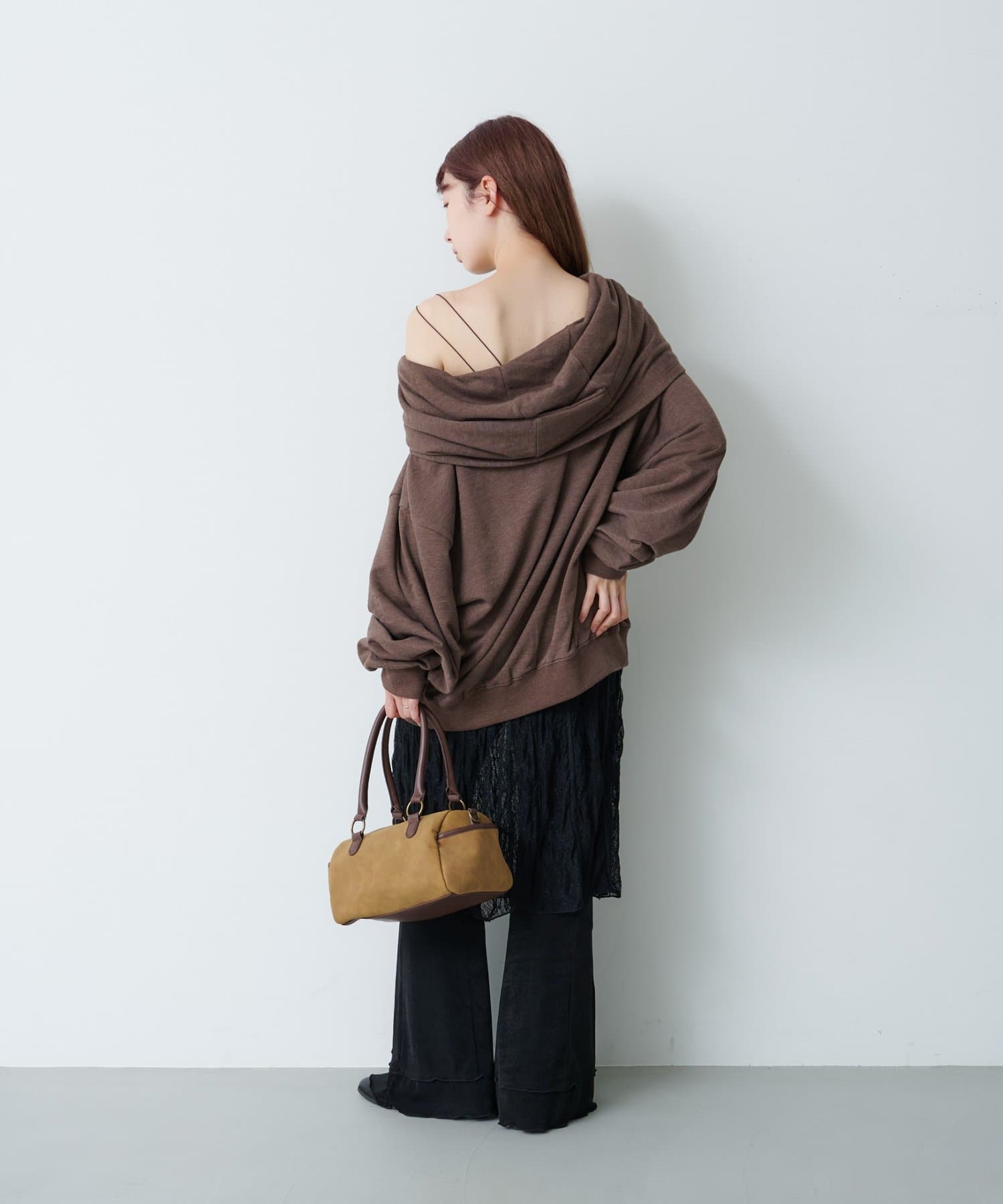 OUTLET(アウトレット) 【Kastane】レースシアーミドルスカート