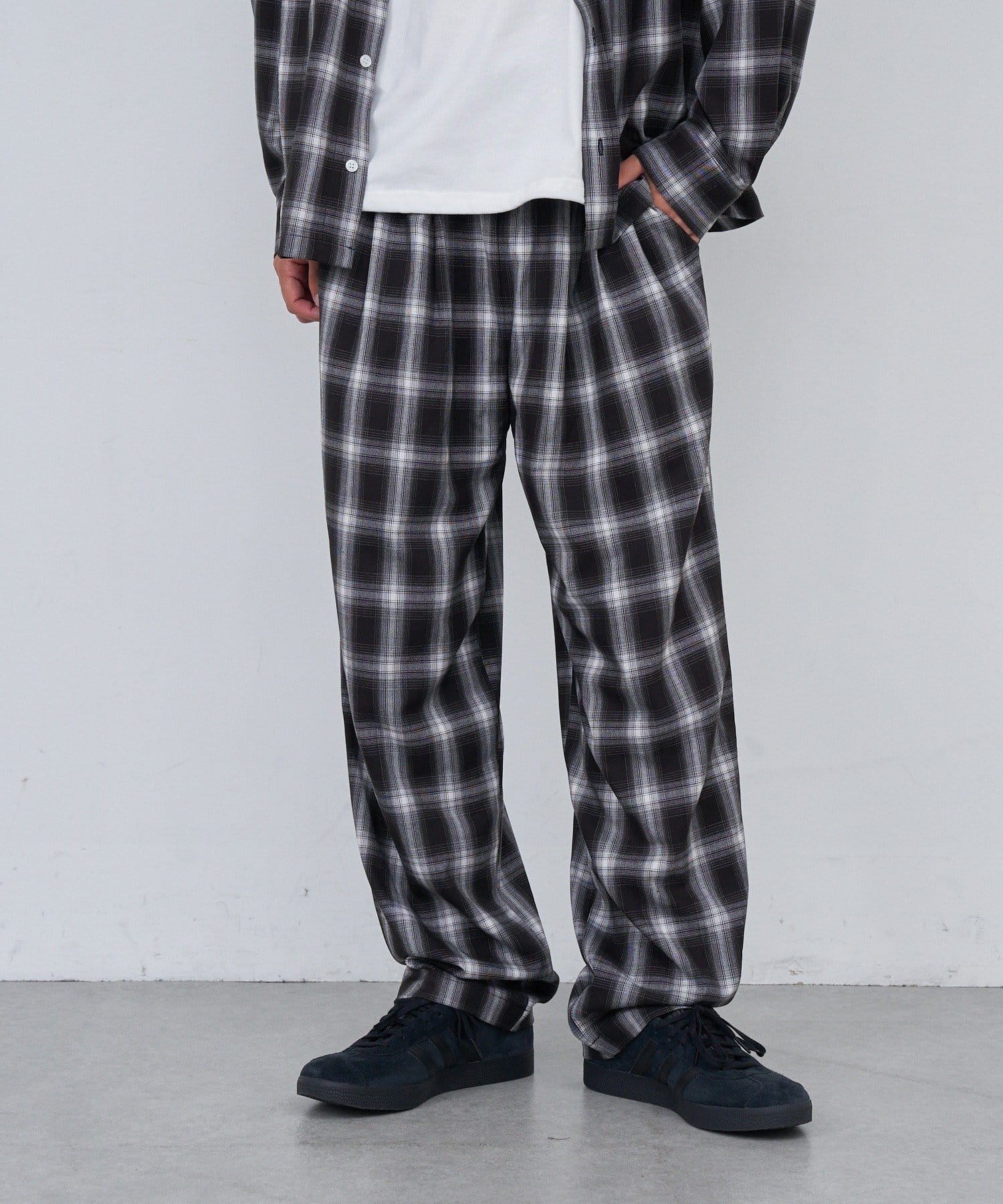 OUTLET(アウトレット) 【Kastane】BM チェックイージーパンツ