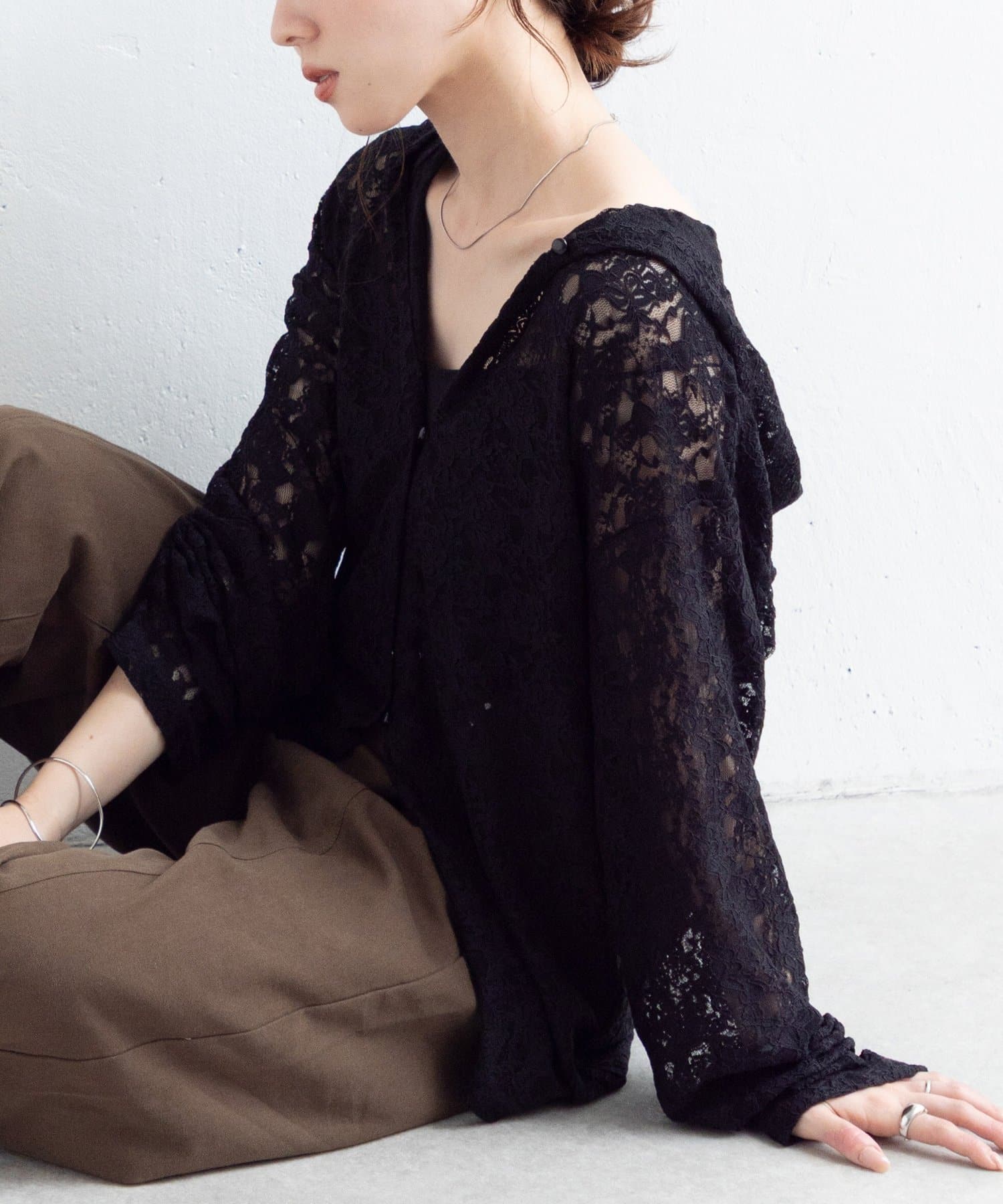 OUTLET(アウトレット) 【Kastane】レースフーディー