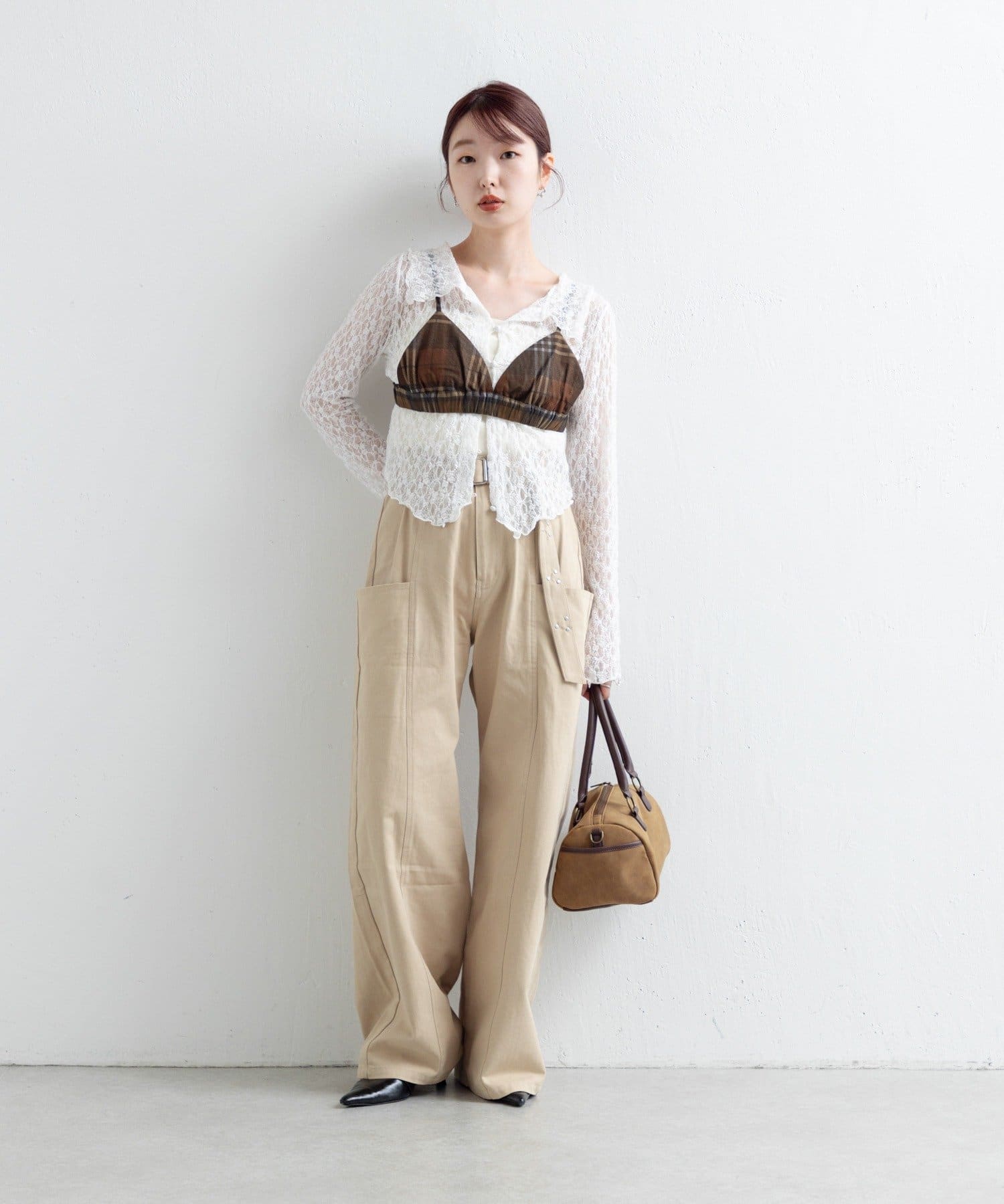 OUTLET(アウトレット) 【Kastane】チュールデニムビスチェ