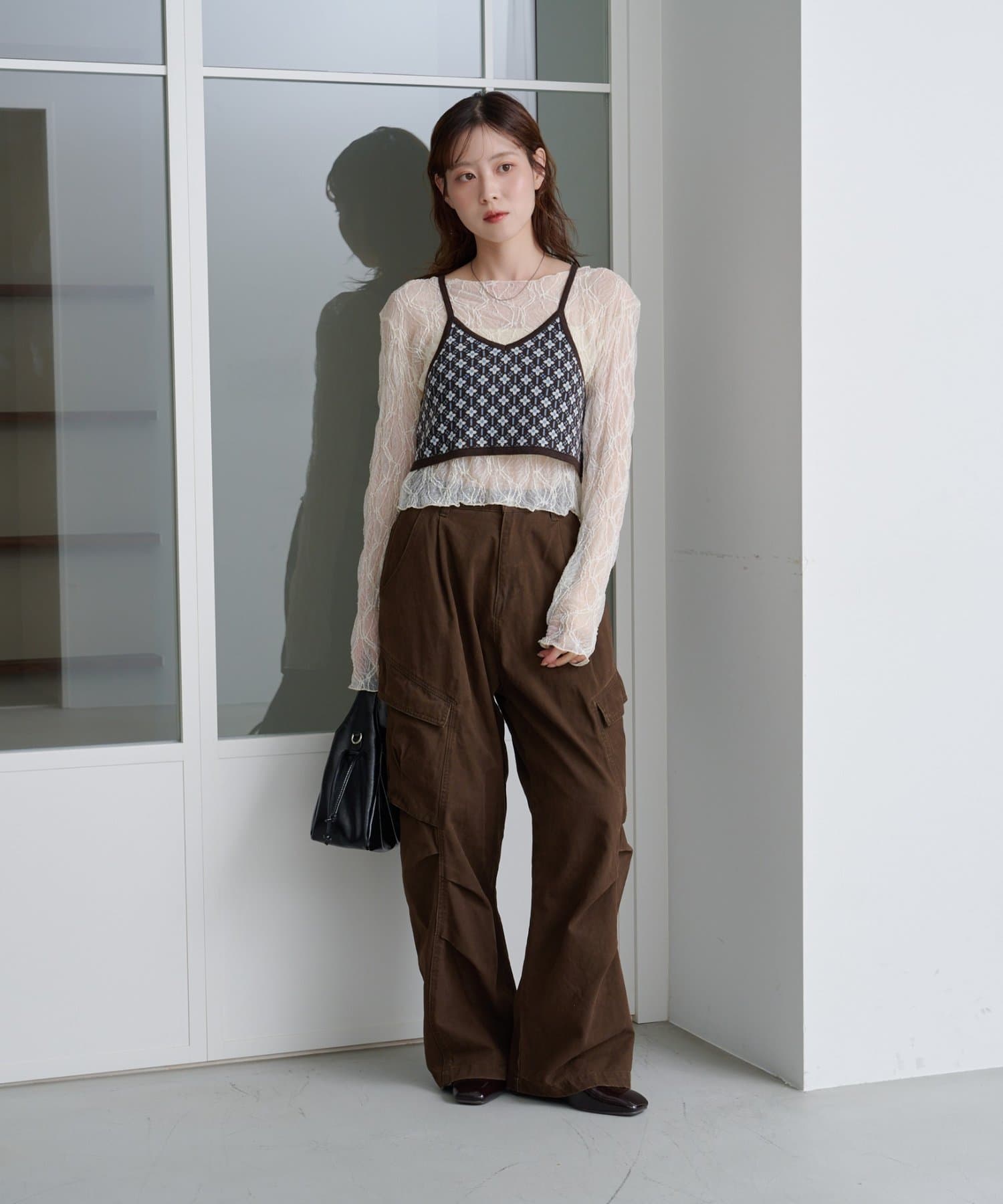 OUTLET(アウトレット) 【Kastane】ジャガードニットビスチェ