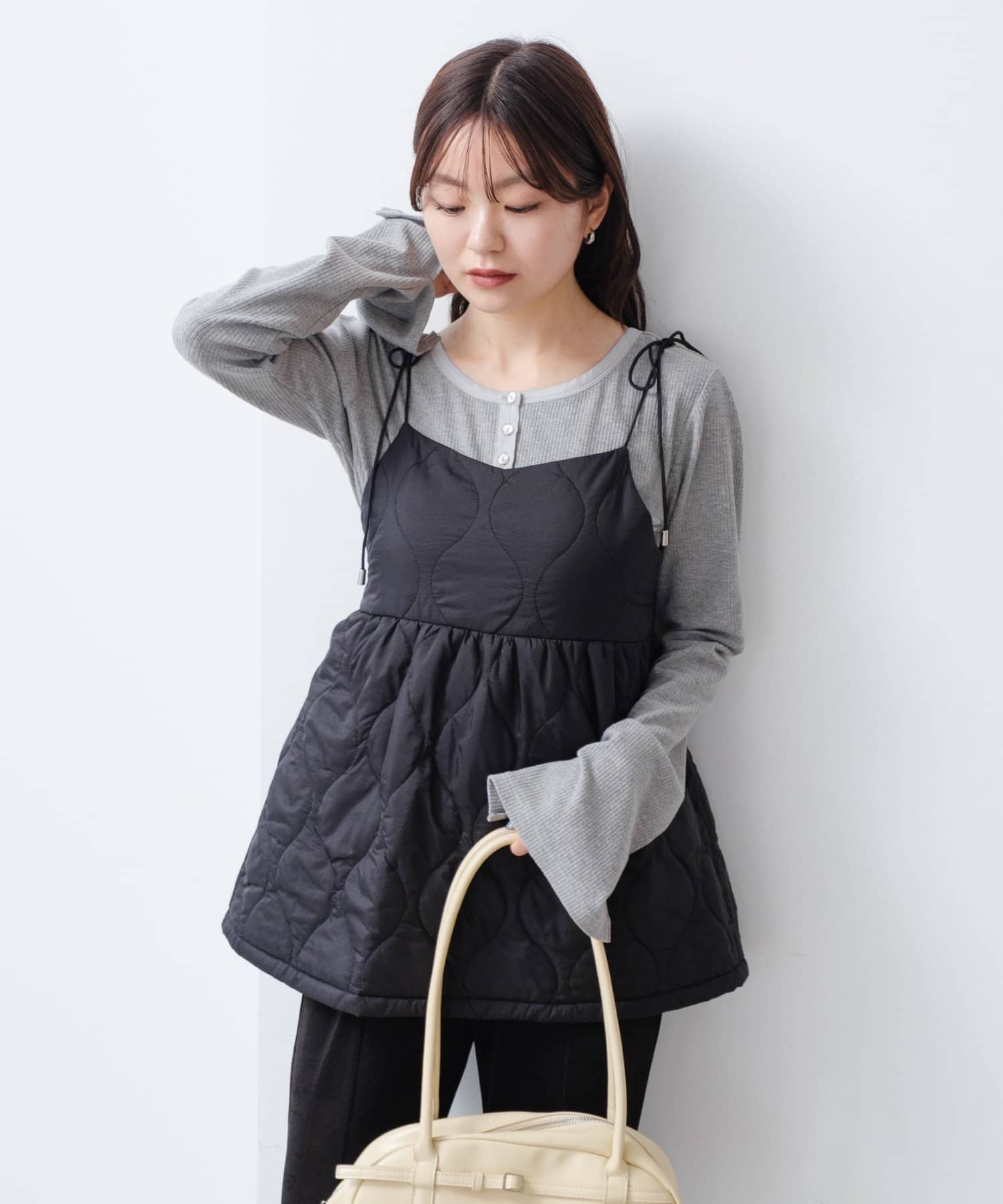 OUTLET(アウトレット) 【Kastane】キルティングキャミビスチェ