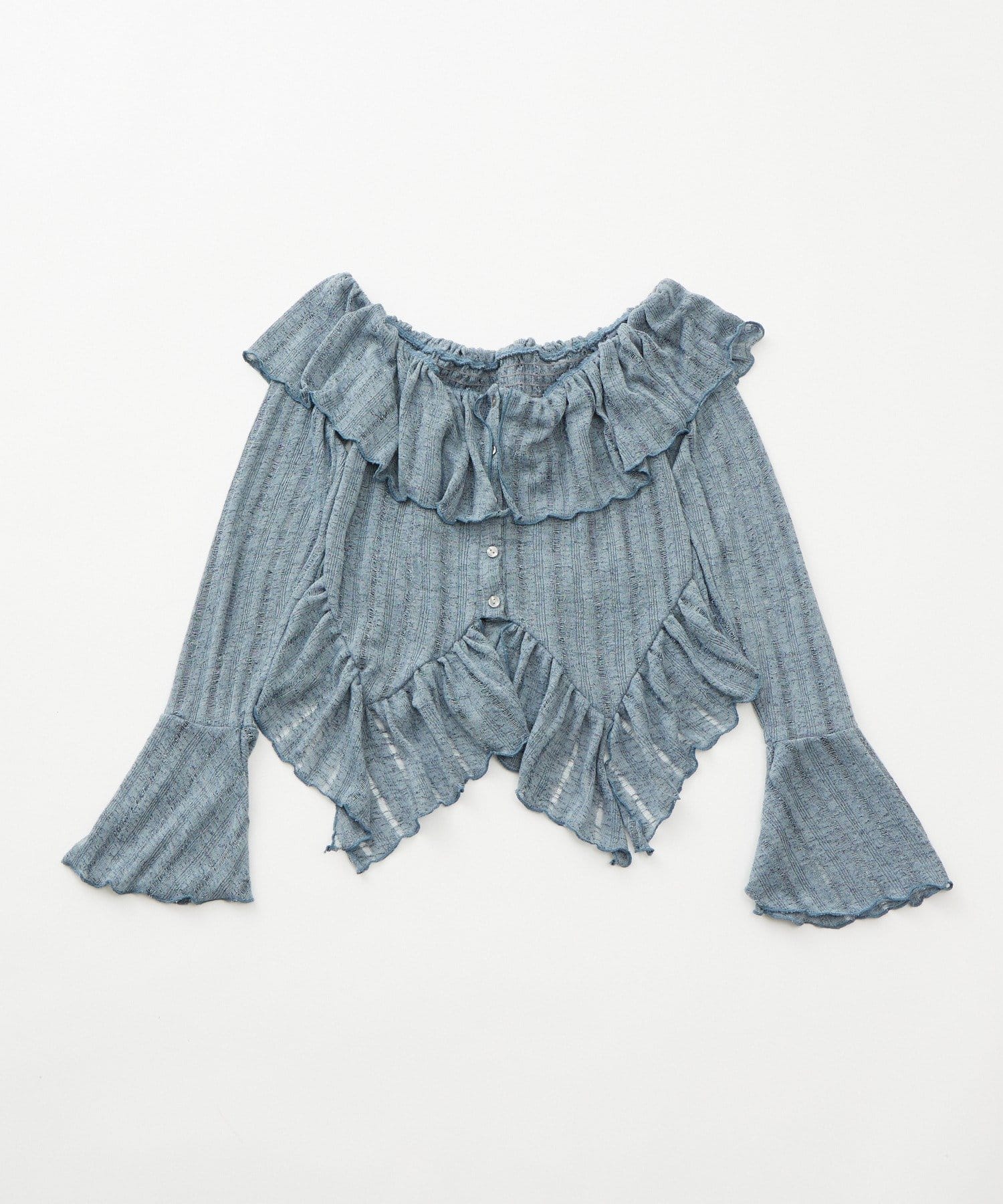 OUTLET(アウトレット) 【mystic】[mline]ティアードオフショルブラウス