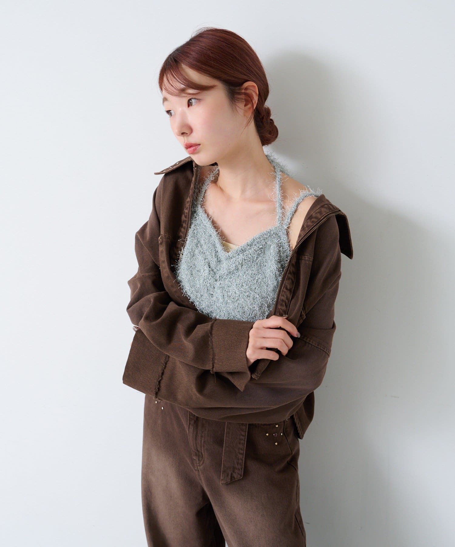 OUTLET(アウトレット) 【Kastane】シャギーニットキャミ