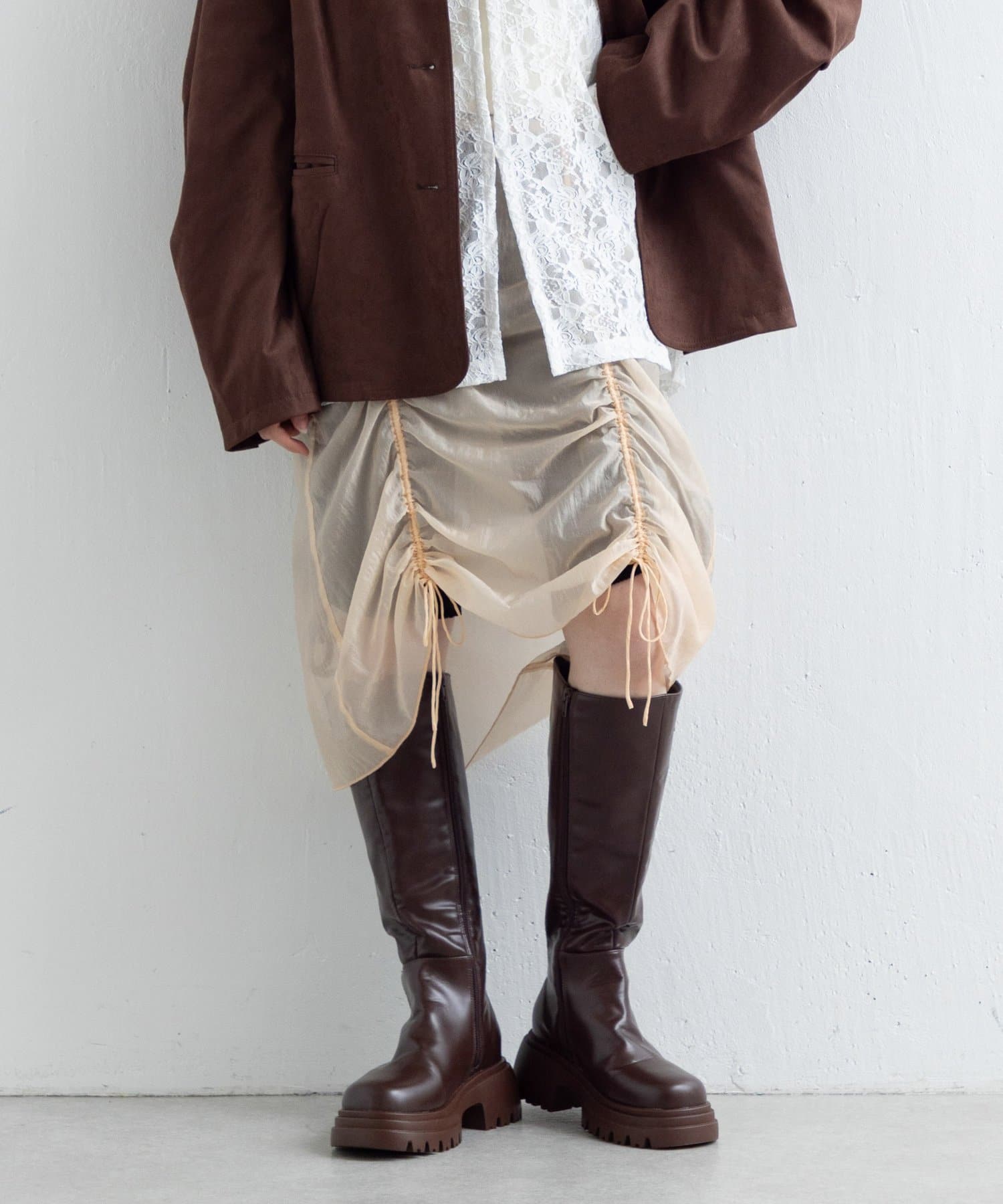 OUTLET(アウトレット) 【Kastane】シアーシャーリングスカート