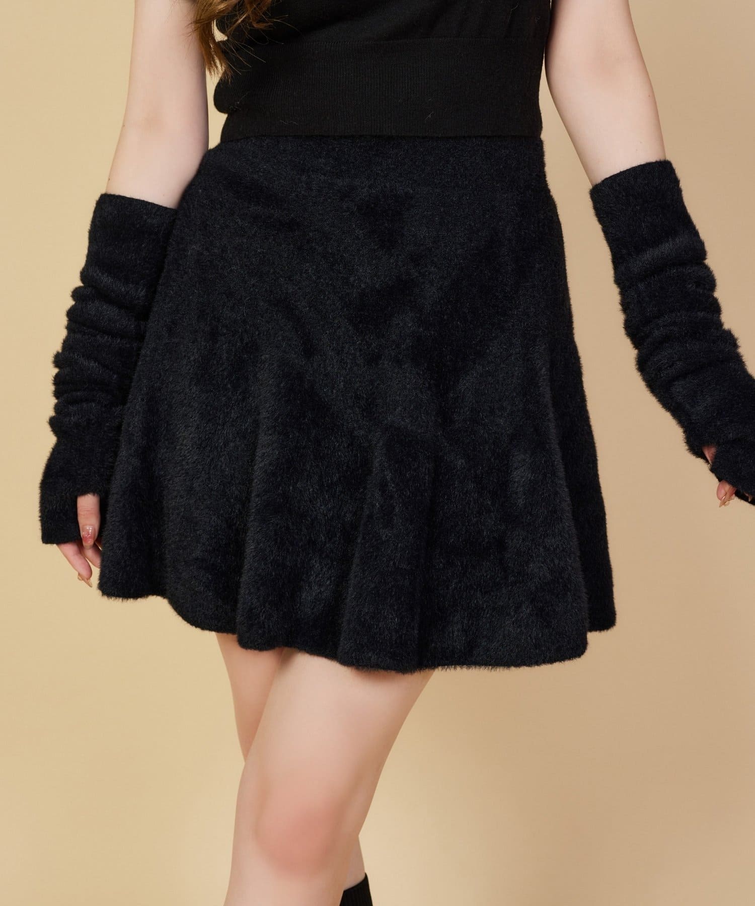 NICE CLAUP / OLIVE des OLIVE OUTLET(ナイスクラップ  / オリーブ デ オリーブ アウトレット) 【one after another】シャギースカート