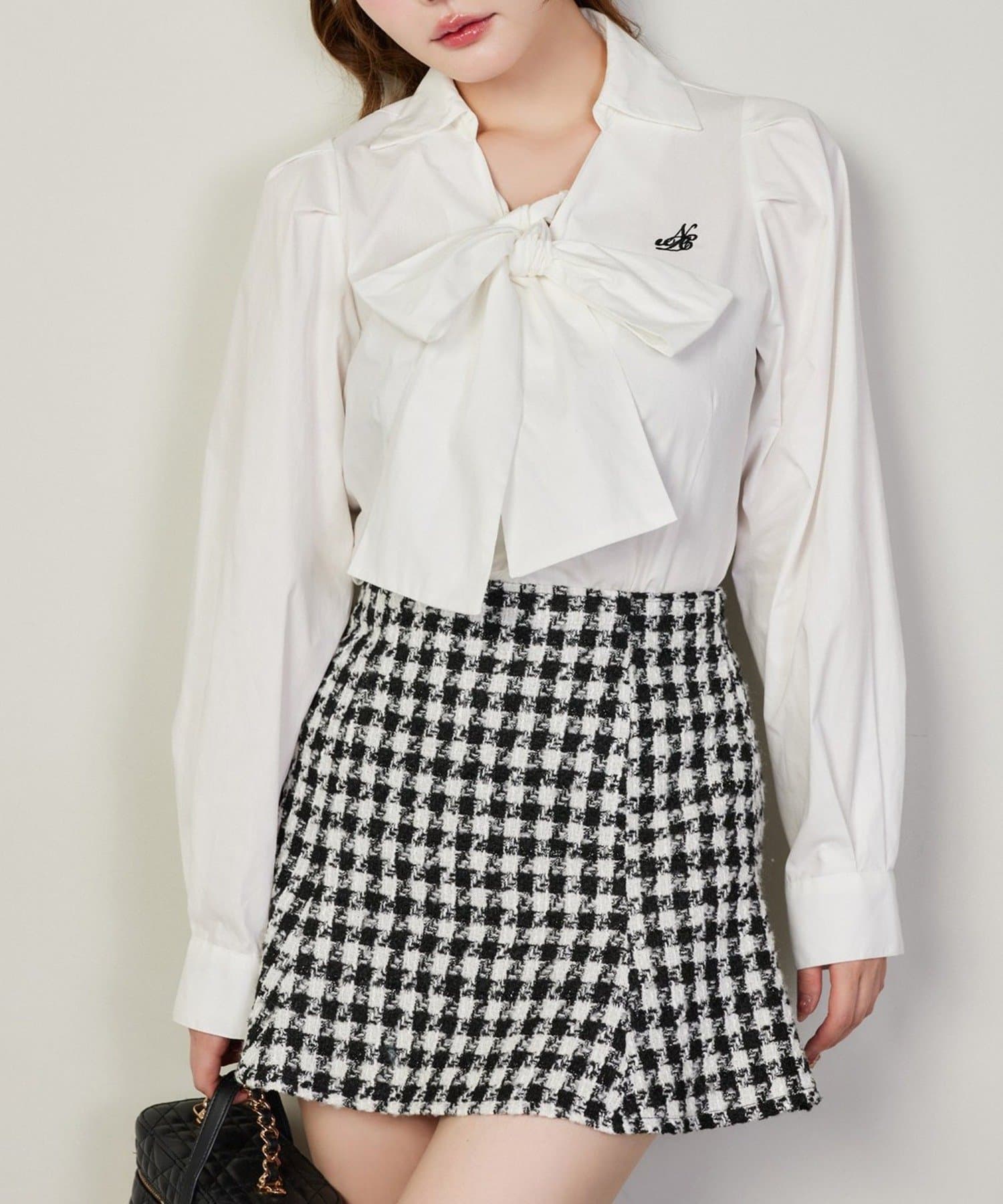 NICE CLAUP / OLIVE des OLIVE OUTLET(ナイスクラップ  / オリーブ デ オリーブ アウトレット) 【one after another】ボウタイブラウス