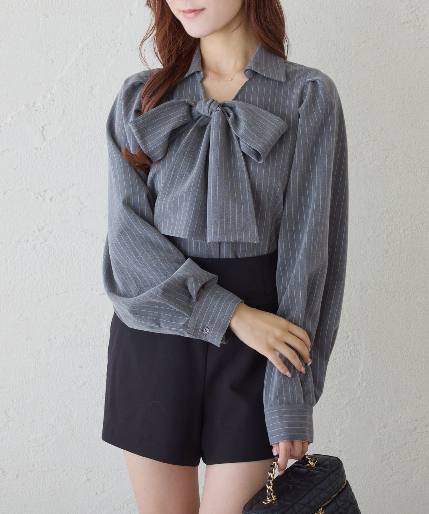 NICE CLAUP / OLIVE des OLIVE OUTLET(ナイスクラップ  / オリーブ デ オリーブ アウトレット) 【one after another】ボウタイブラウス