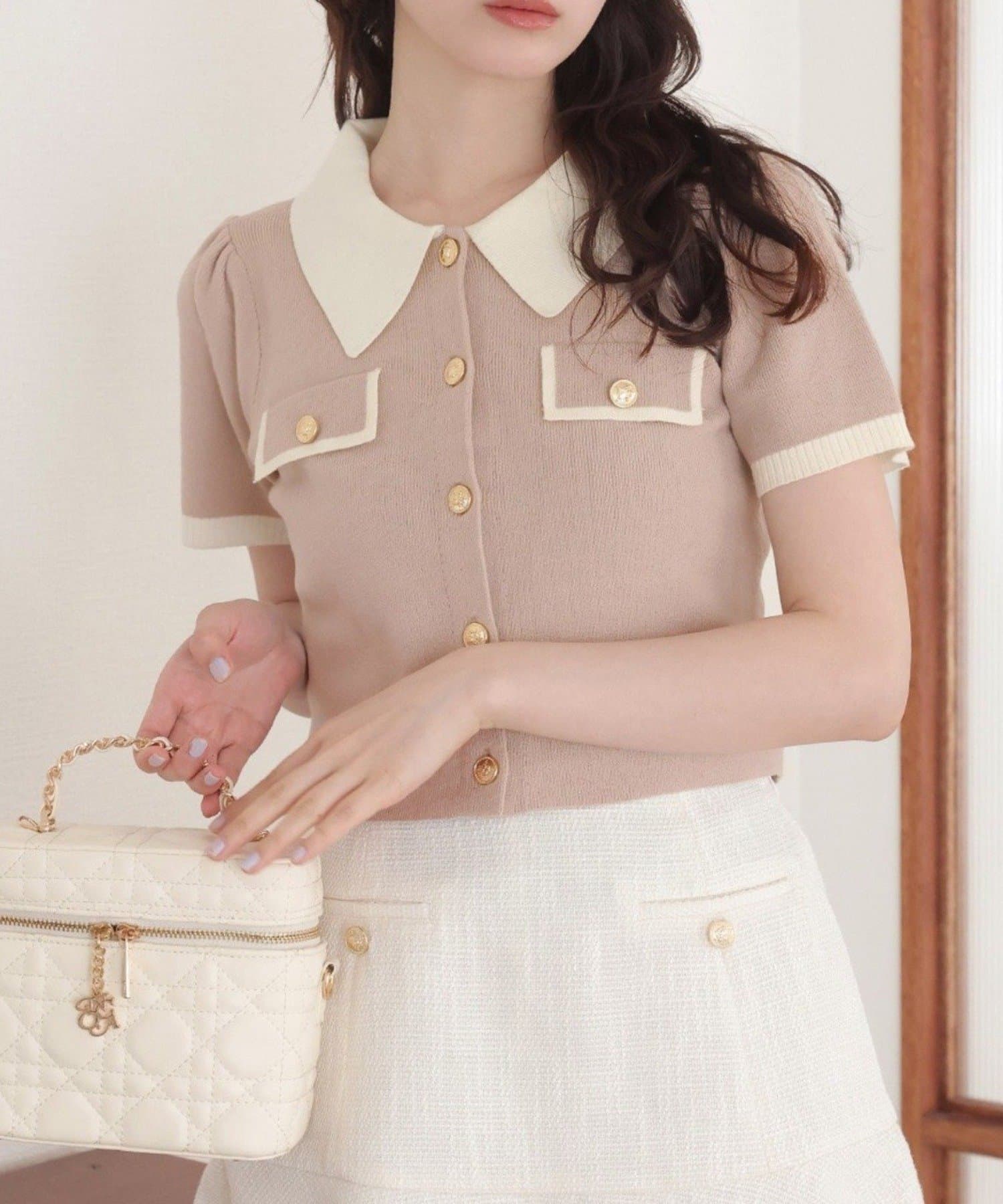 NICE CLAUP / OLIVE des OLIVE OUTLET(ナイスクラップ  / オリーブ デ オリーブ アウトレット) 【one after another】配色ニット