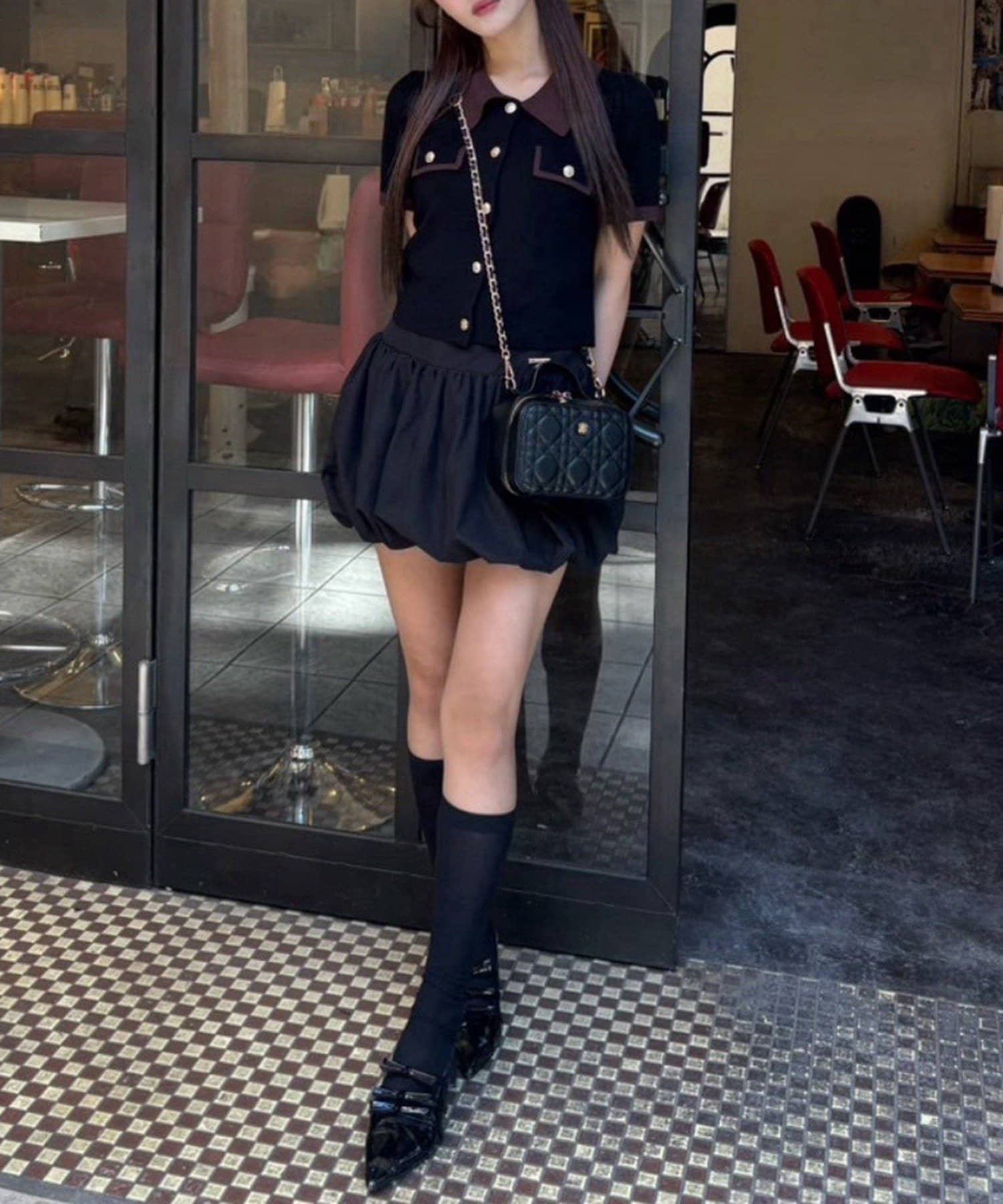 NICE CLAUP / OLIVE des OLIVE OUTLET(ナイスクラップ  / オリーブ デ オリーブ アウトレット) 【one after another】配色ニット