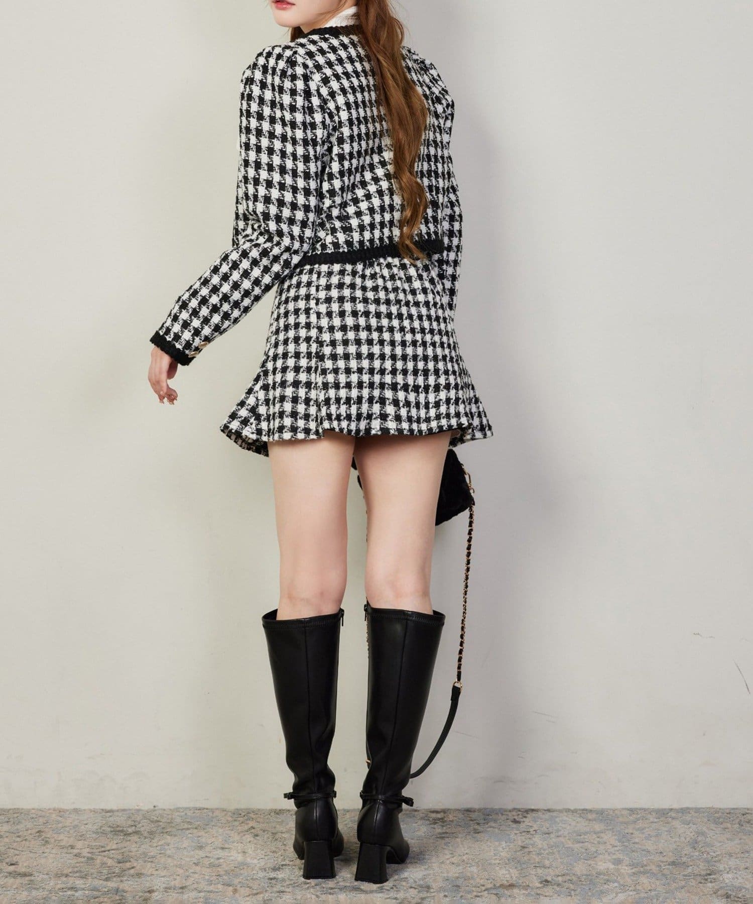 NICE CLAUP / OLIVE des OLIVE OUTLET(ナイスクラップ  / オリーブ デ オリーブ アウトレット) 【one after another】ツイードジャケット