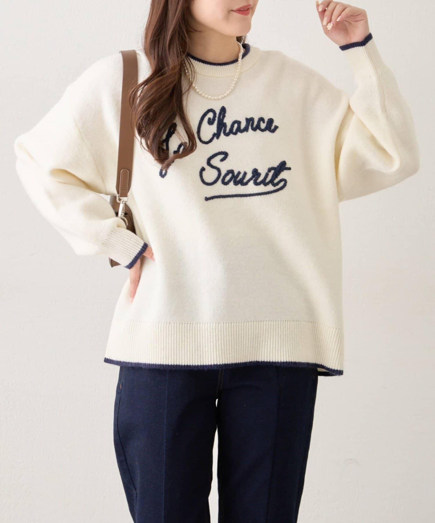 RMAF】コード刺繍ロゴプルオーバー | NICE CLAUP / OLIVE des OLIVE