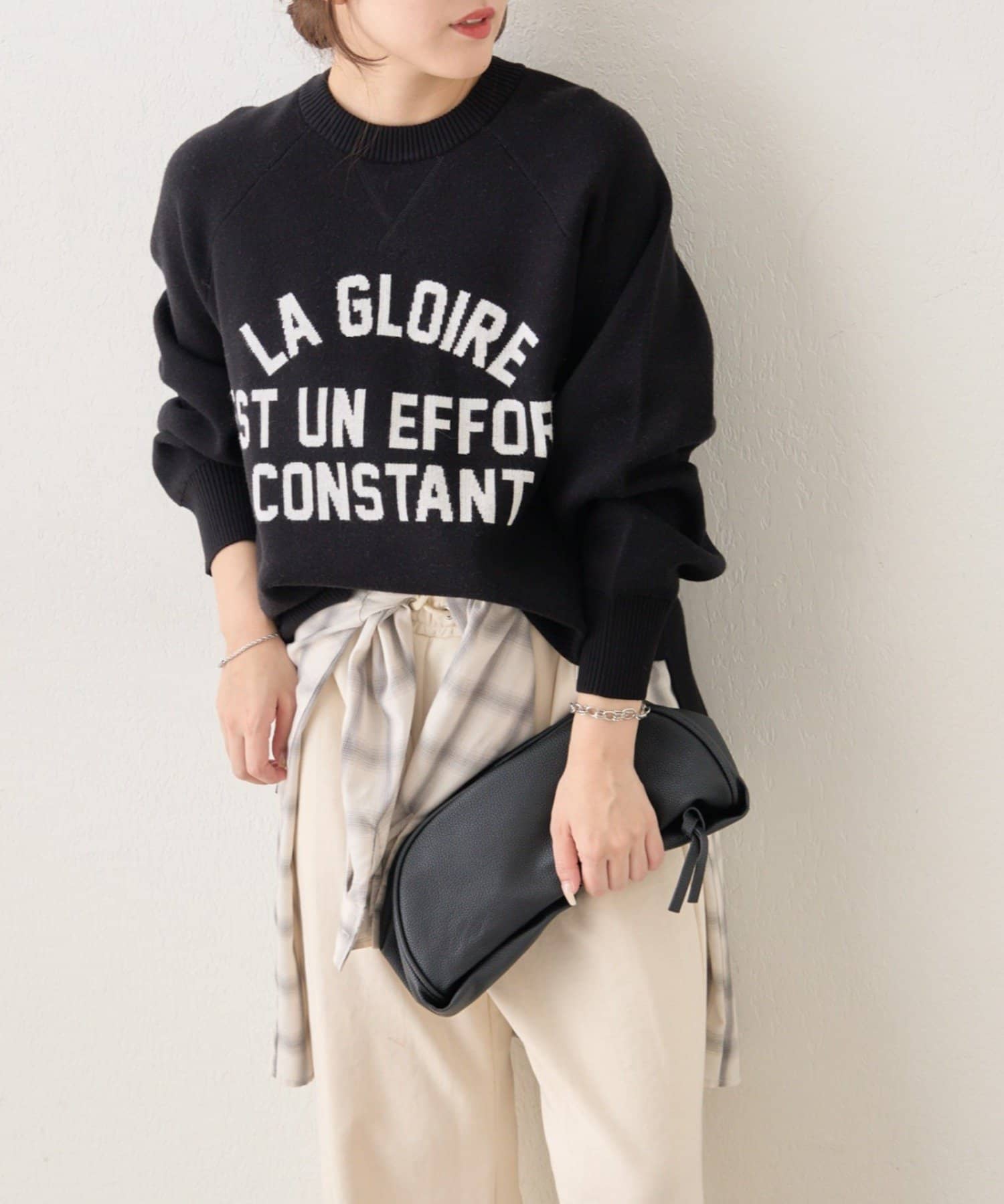 Remind me and forever(リマインドミーアンドフォーエバー) アソートロゴスエットライクニットプルオーバー