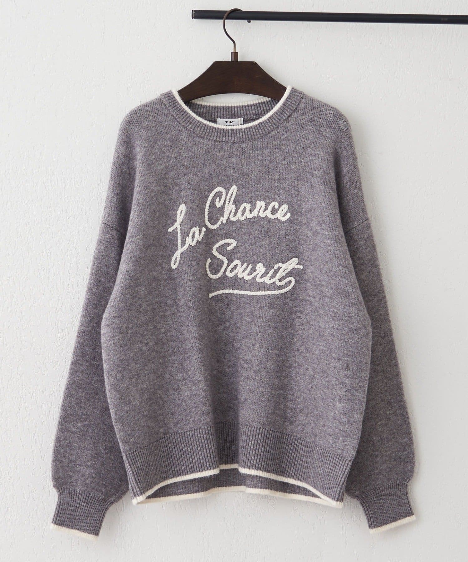 Remind me and forever(リマインドミーアンドフォーエバー) 【NAO】コード刺繍ロゴプルオーバー