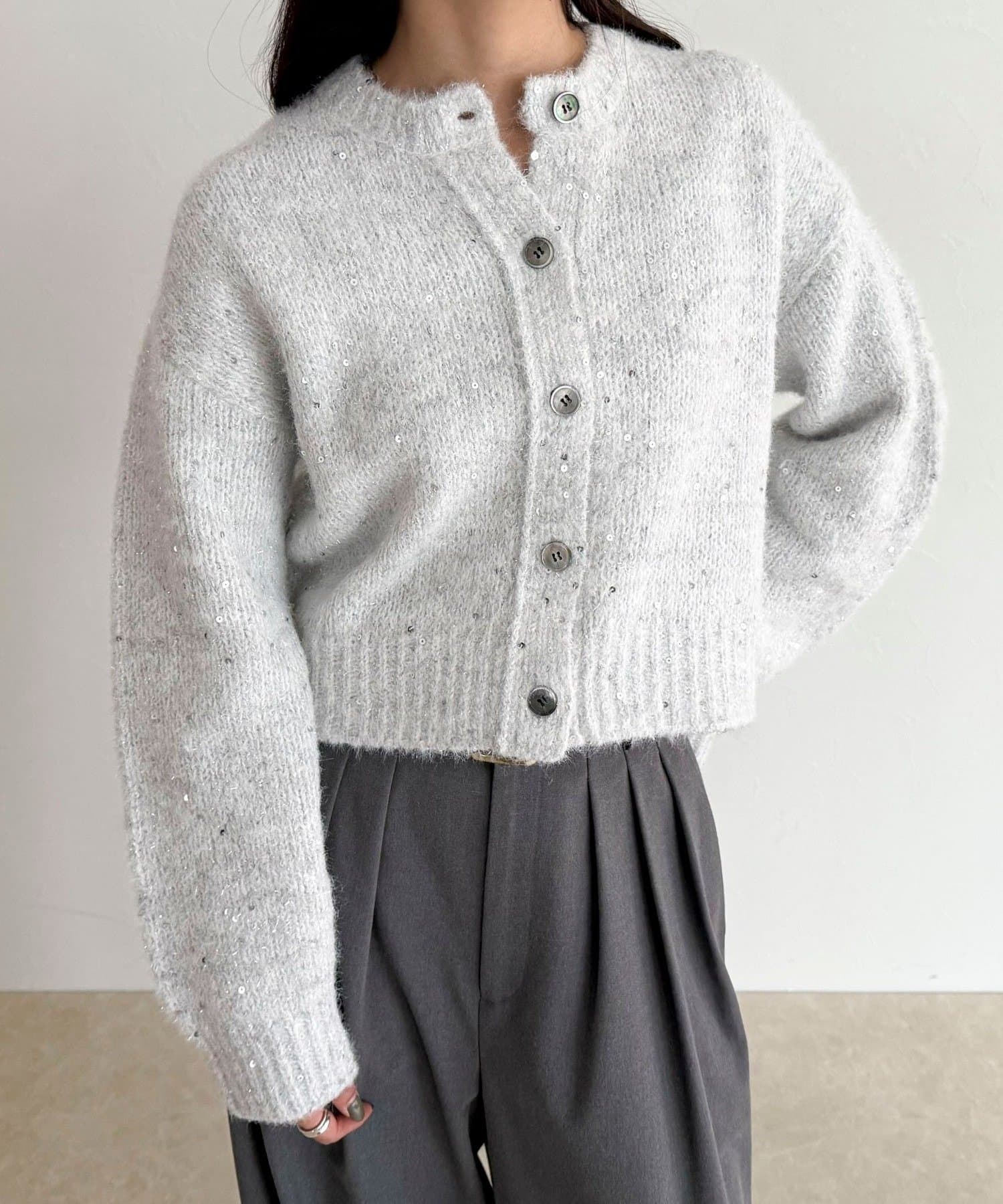 FREDY & GLOSTER(フレディ アンド グロスター) スパンコールニットカーディガン