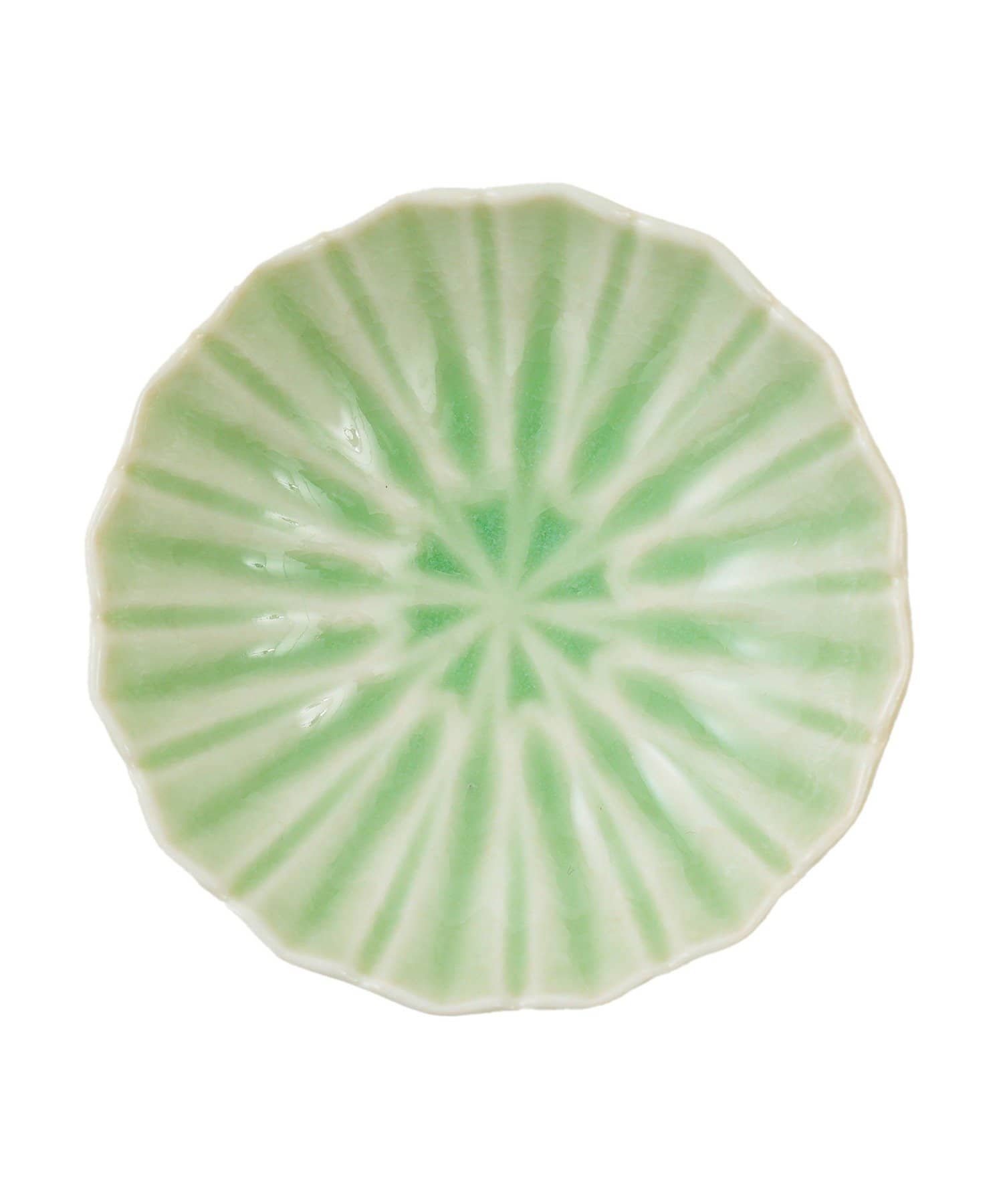 salut!(サリュ) ガラス貫入小皿若松／花ひらく、新春のうつわ