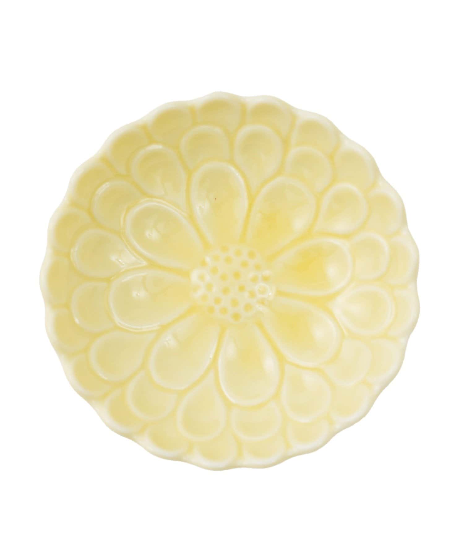 salut!(サリュ) ガラス貫入小皿福寿草／花ひらく、新春のうつわ