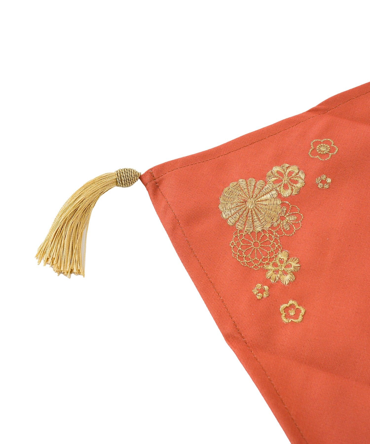 salut!(サリュ) お正月刺繍テーブルランナー：30×120cm／花ひらく、新春のうつわ