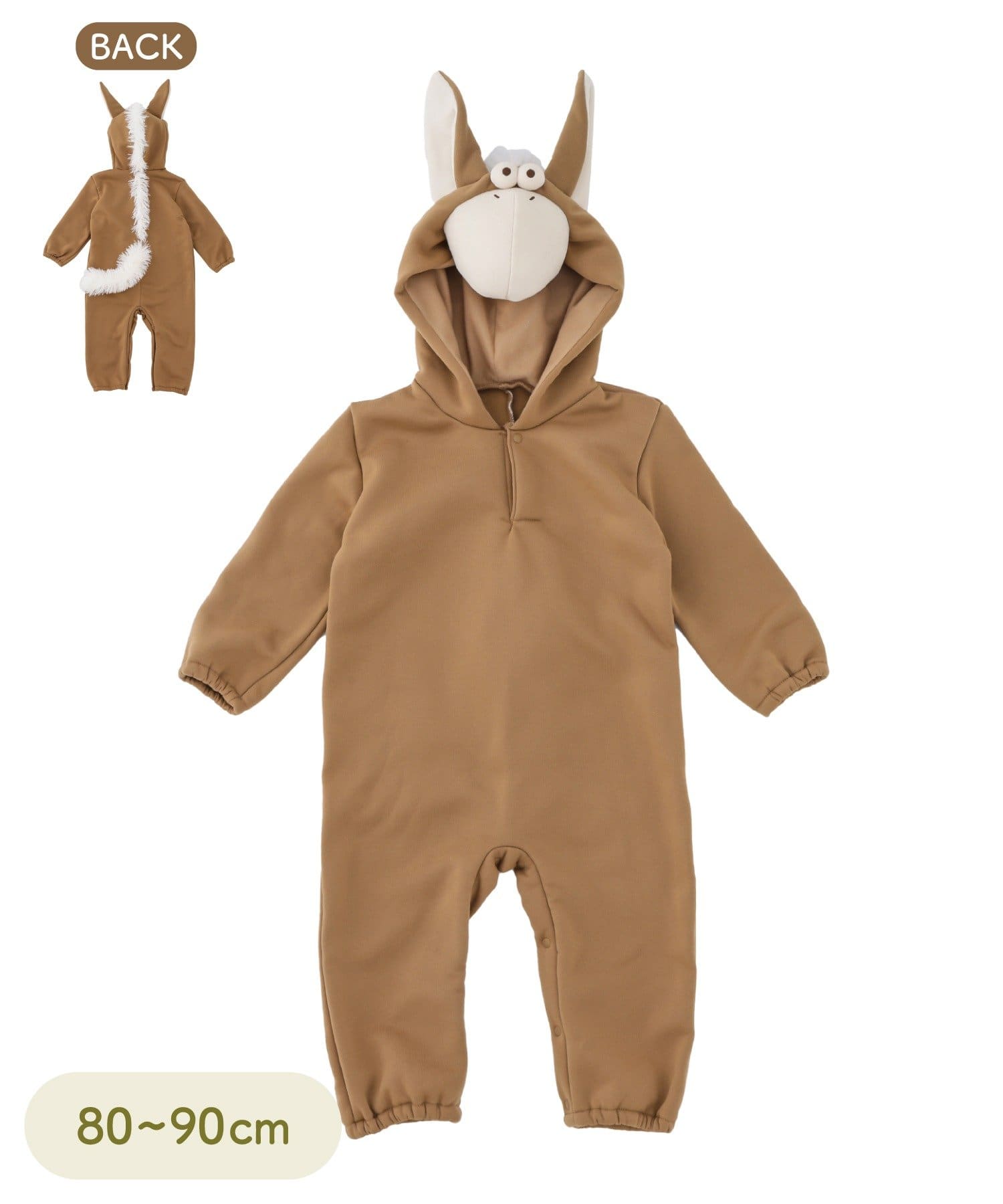 3COINS(スリーコインズ) 馬のロンパース：80～90cm／KIDSお正月