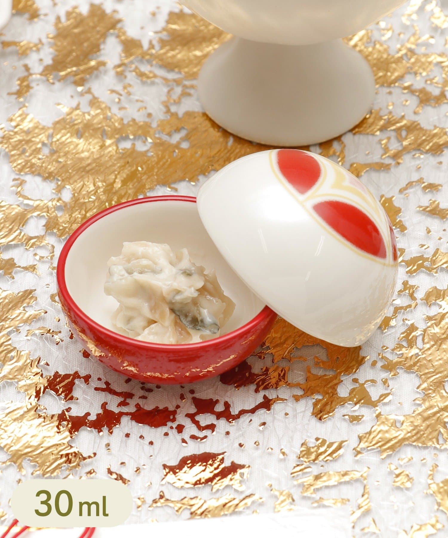 3COINS(スリーコインズ) 蓋付き小鉢：30ml／お正月