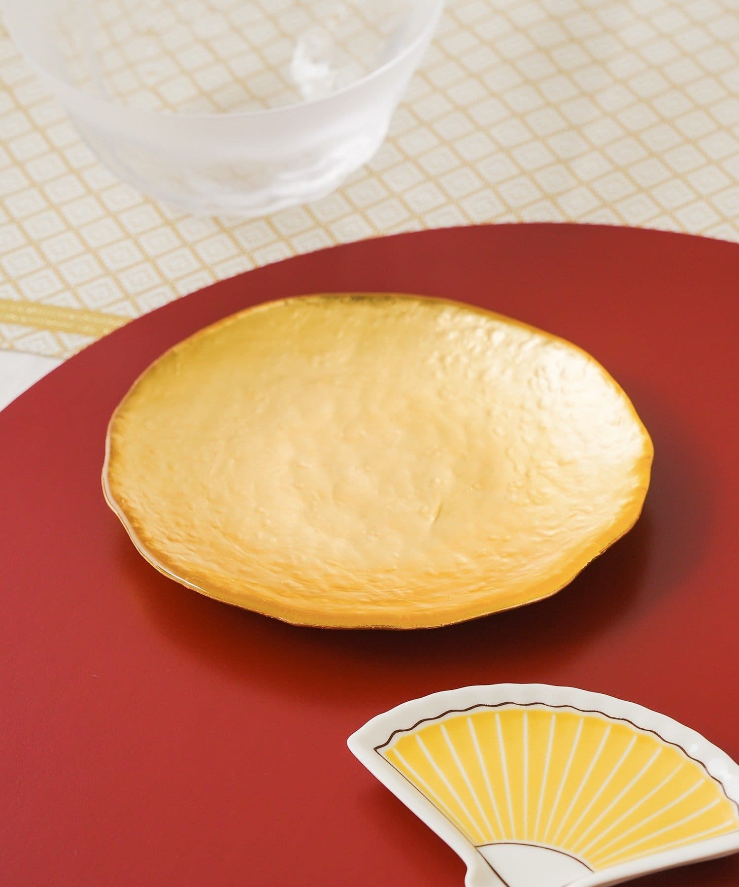 3COINS(スリーコインズ) ガラス小皿／お正月