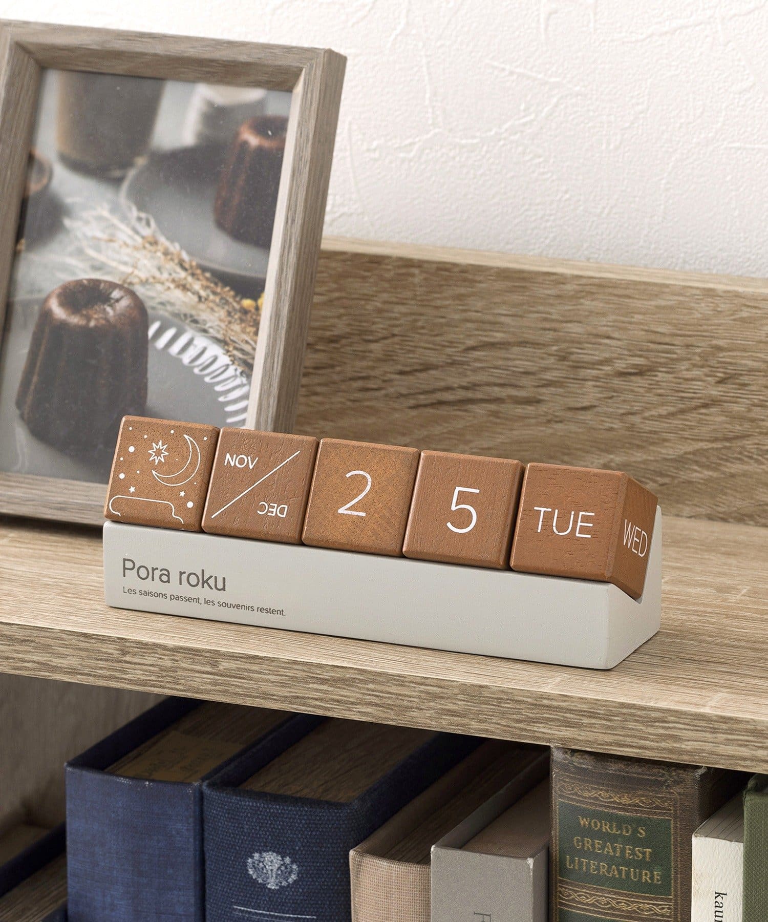 3COINS(スリーコインズ) 木製万年カレンダー