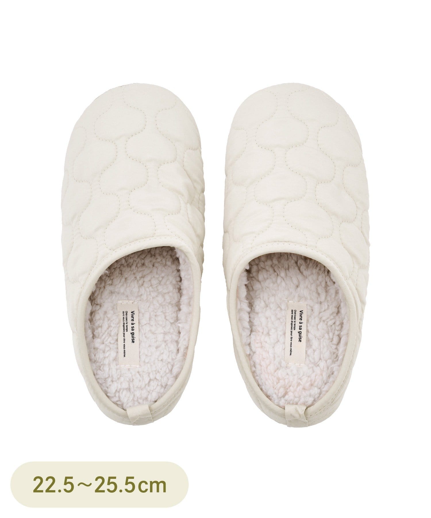 3COINS(スリーコインズ) キルトボアスリッパ：M