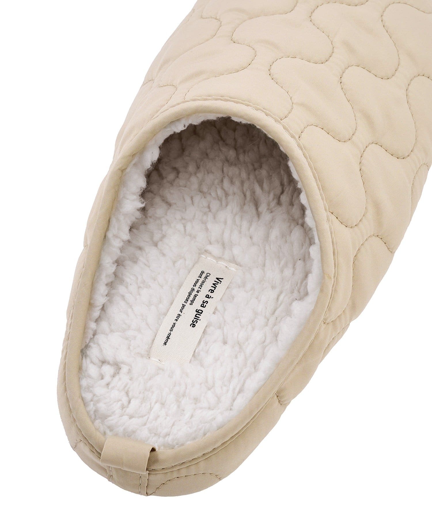 3COINS(スリーコインズ) キルトボアスリッパ：M