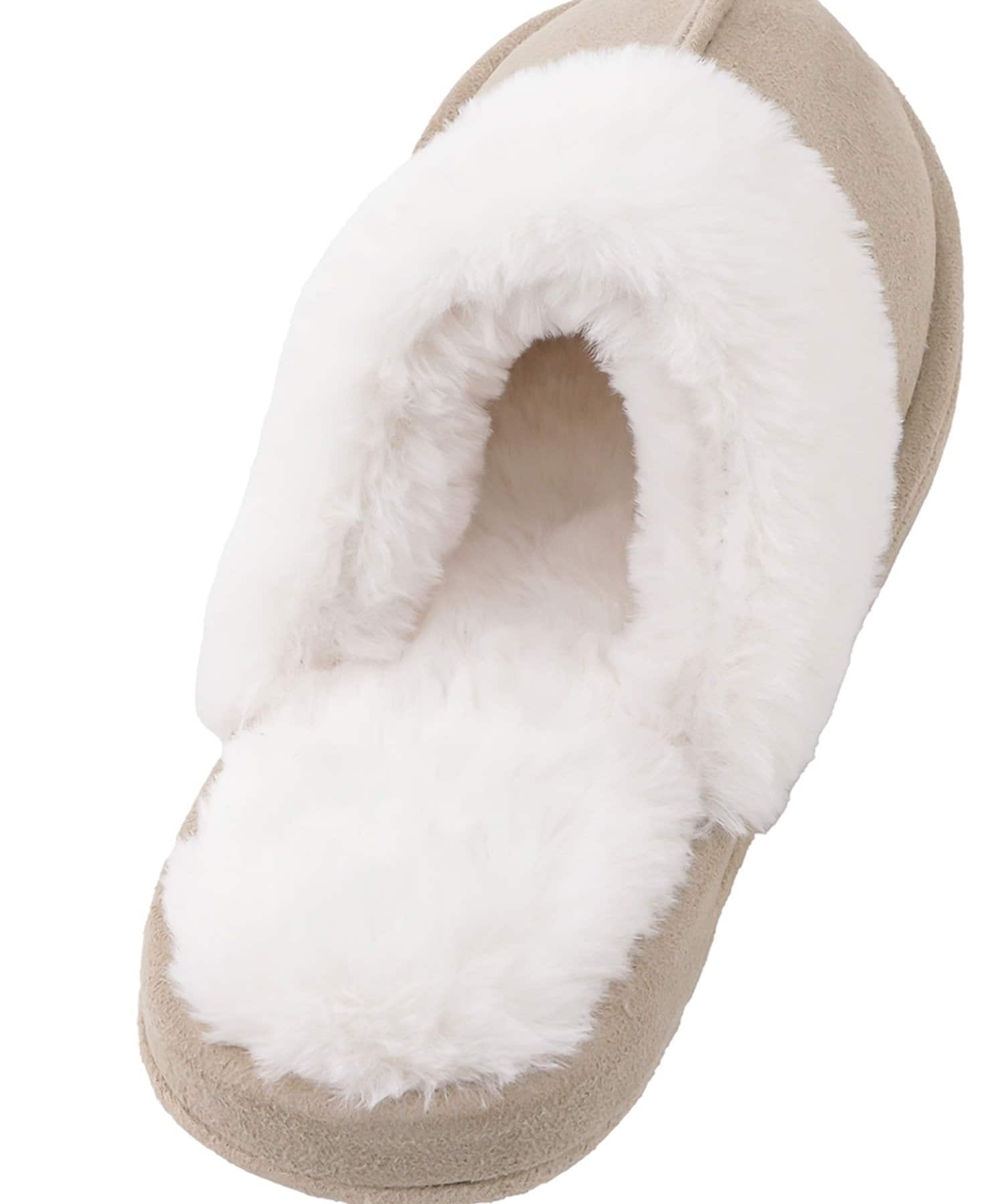 3COINS(スリーコインズ) ムートン風スリッパ