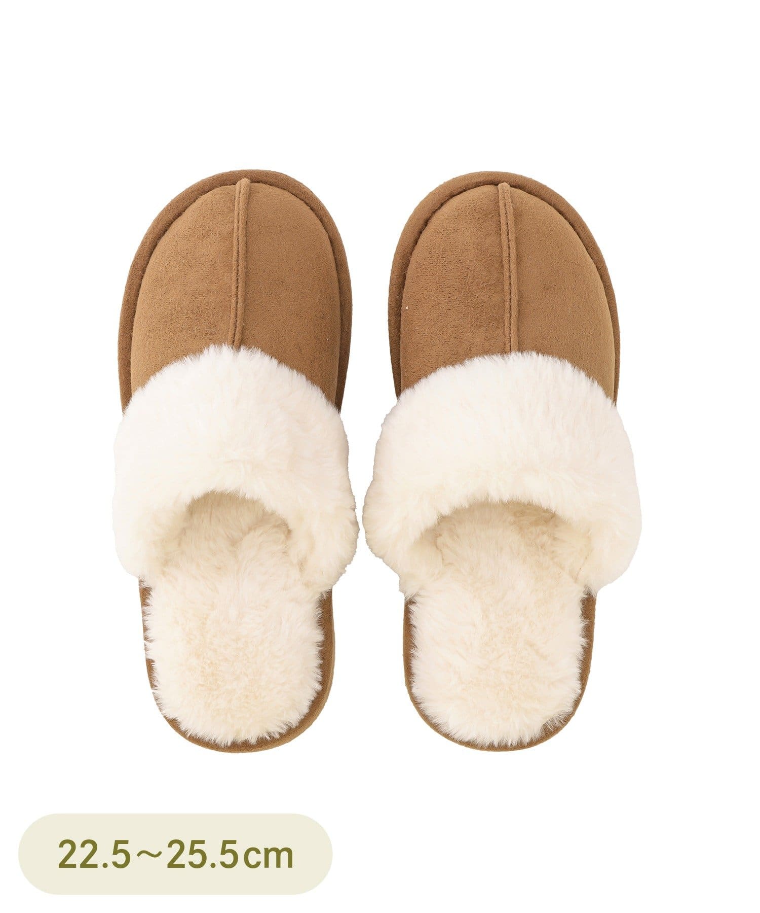 3COINS(スリーコインズ) ムートン風スリッパ