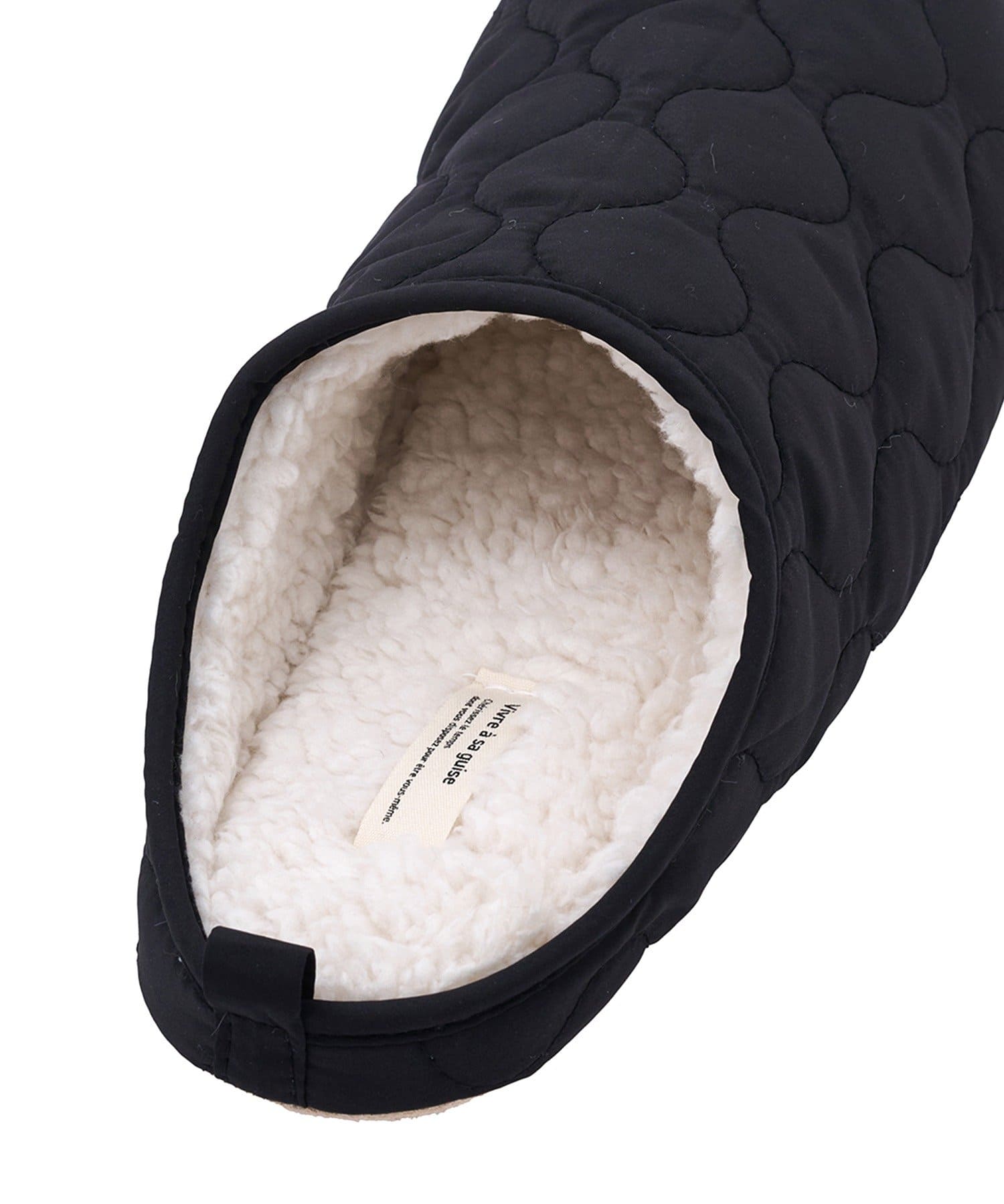 3COINS(スリーコインズ) キルトボアスリッパ：L