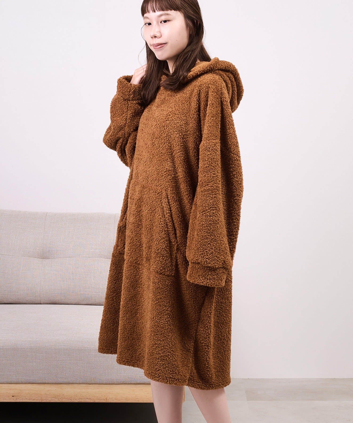 3COINS(スリーコインズ) すっぽりルームパーカー：150～175cm