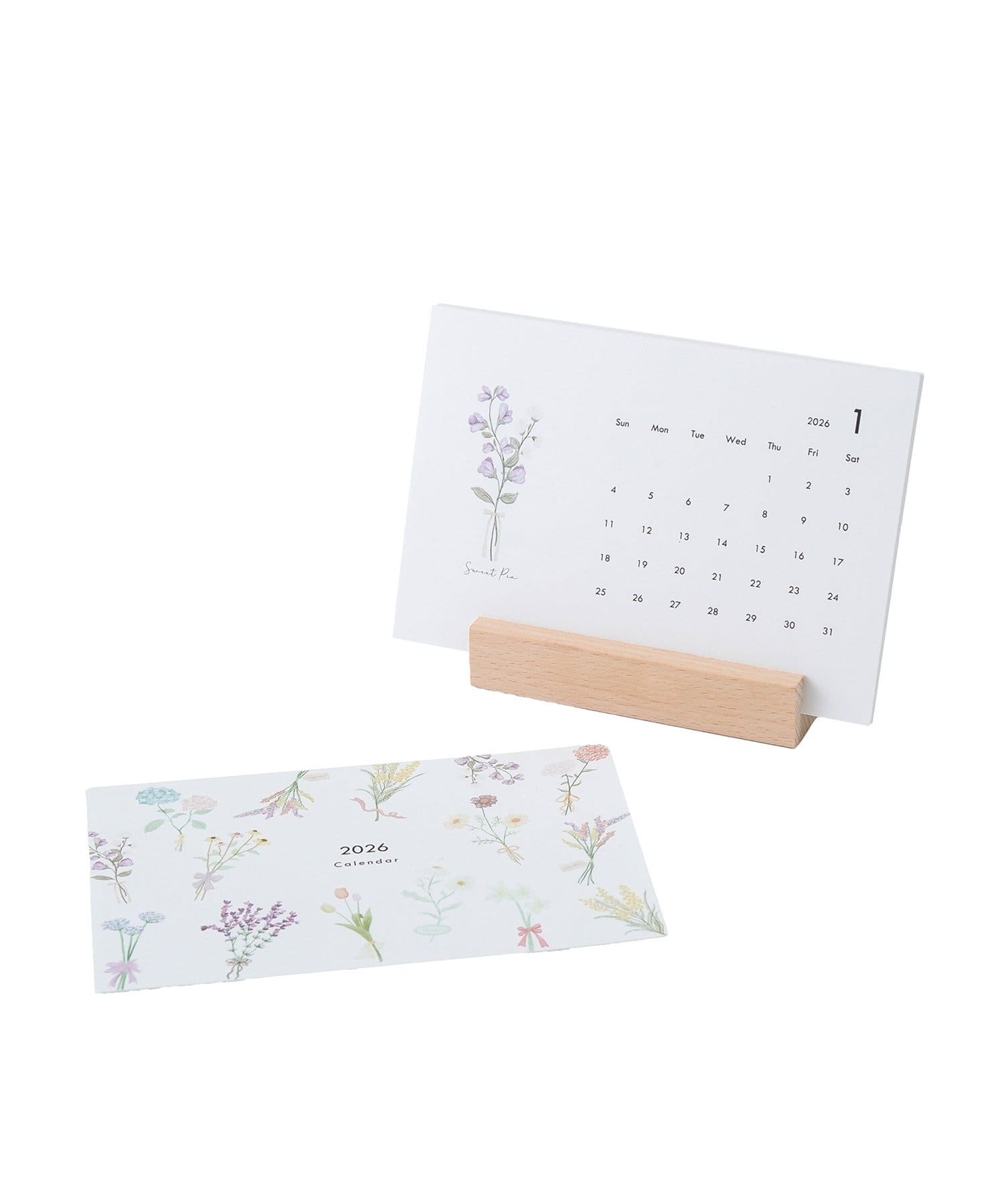 3COINS(スリーコインズ) フラワーイラストカレンダー