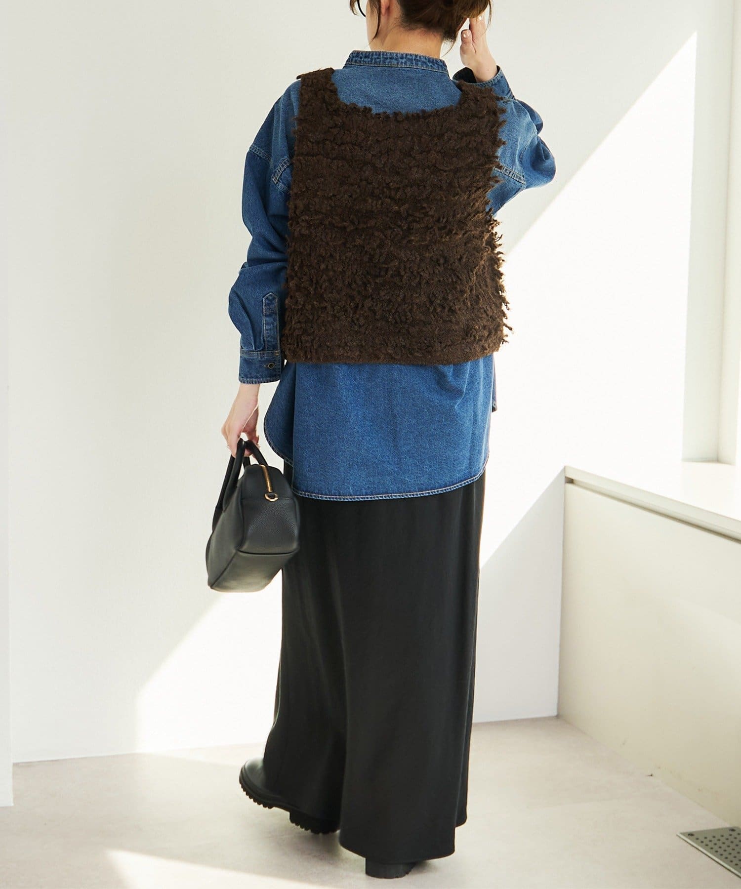 PUAL CE CIN(ピュアルセシン) ループフリンジニットビスチェ