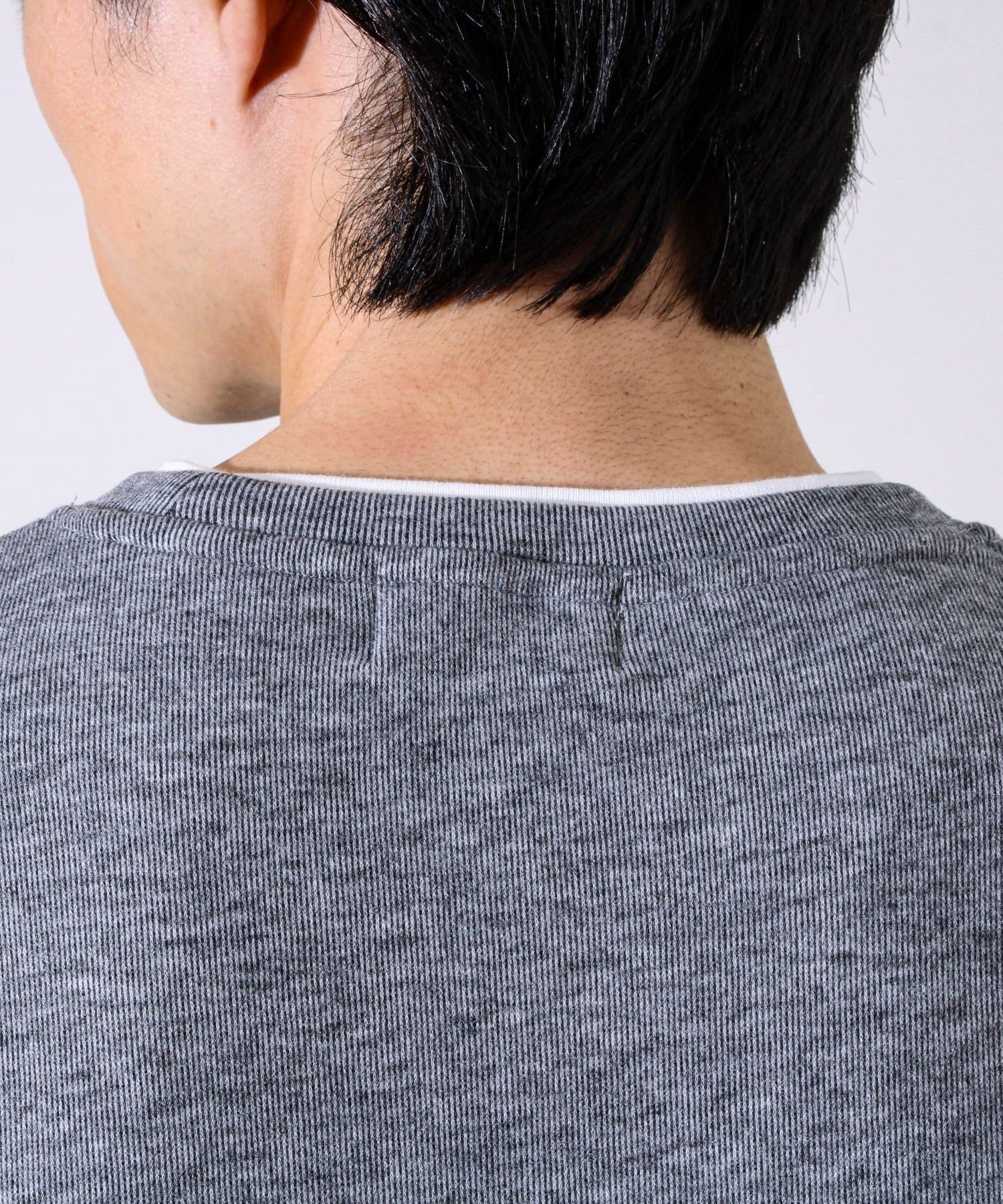 FREDY & GLOSTER(フレディ アンド グロスター) 【もちもち素材】ストレッチサカリバ起毛フェイクレイヤードプルオーバー