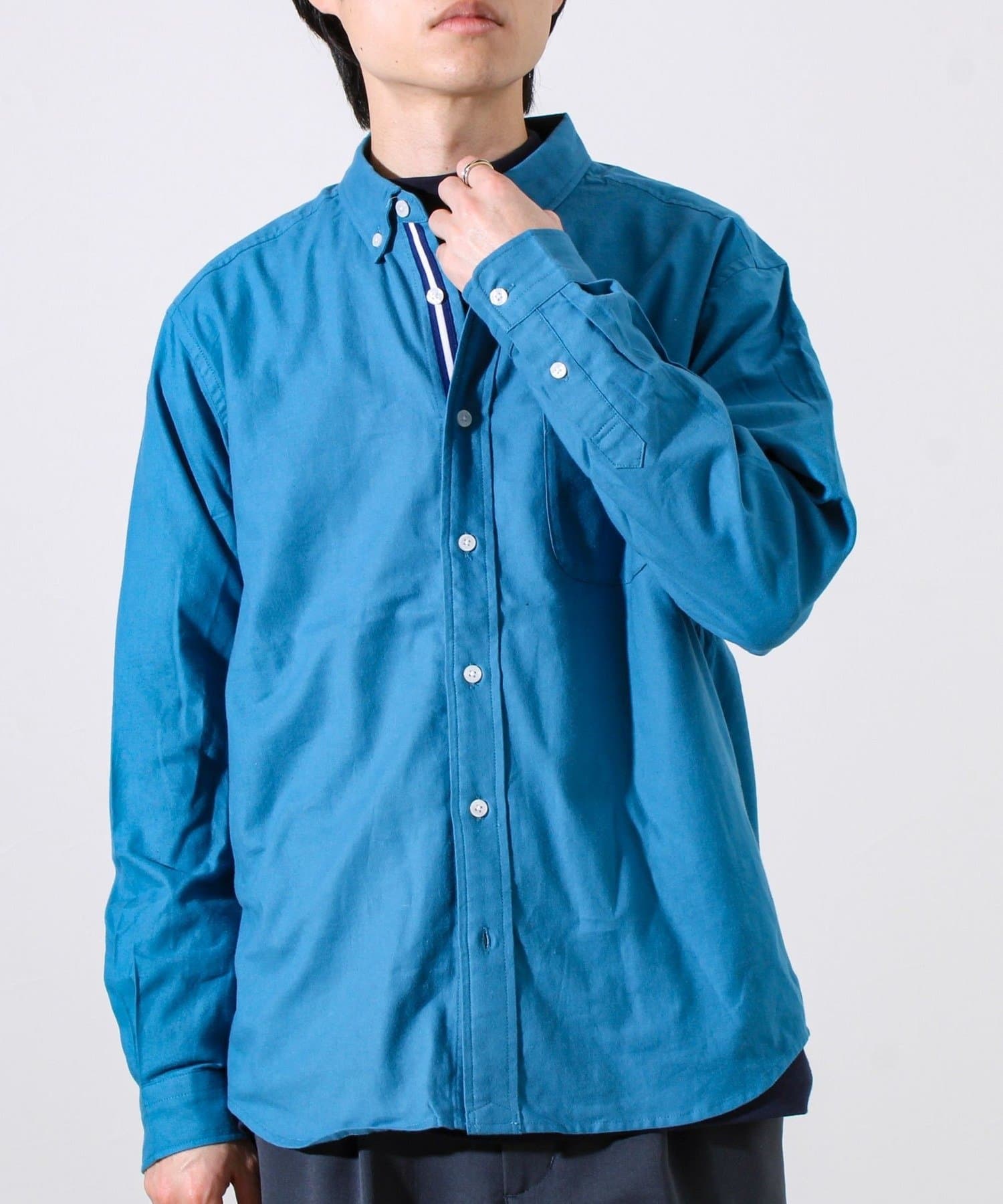 FREDY & GLOSTER(フレディ アンド グロスター) 【ビジカジ対応】ニットテープ ボタンダウンネルシャツ