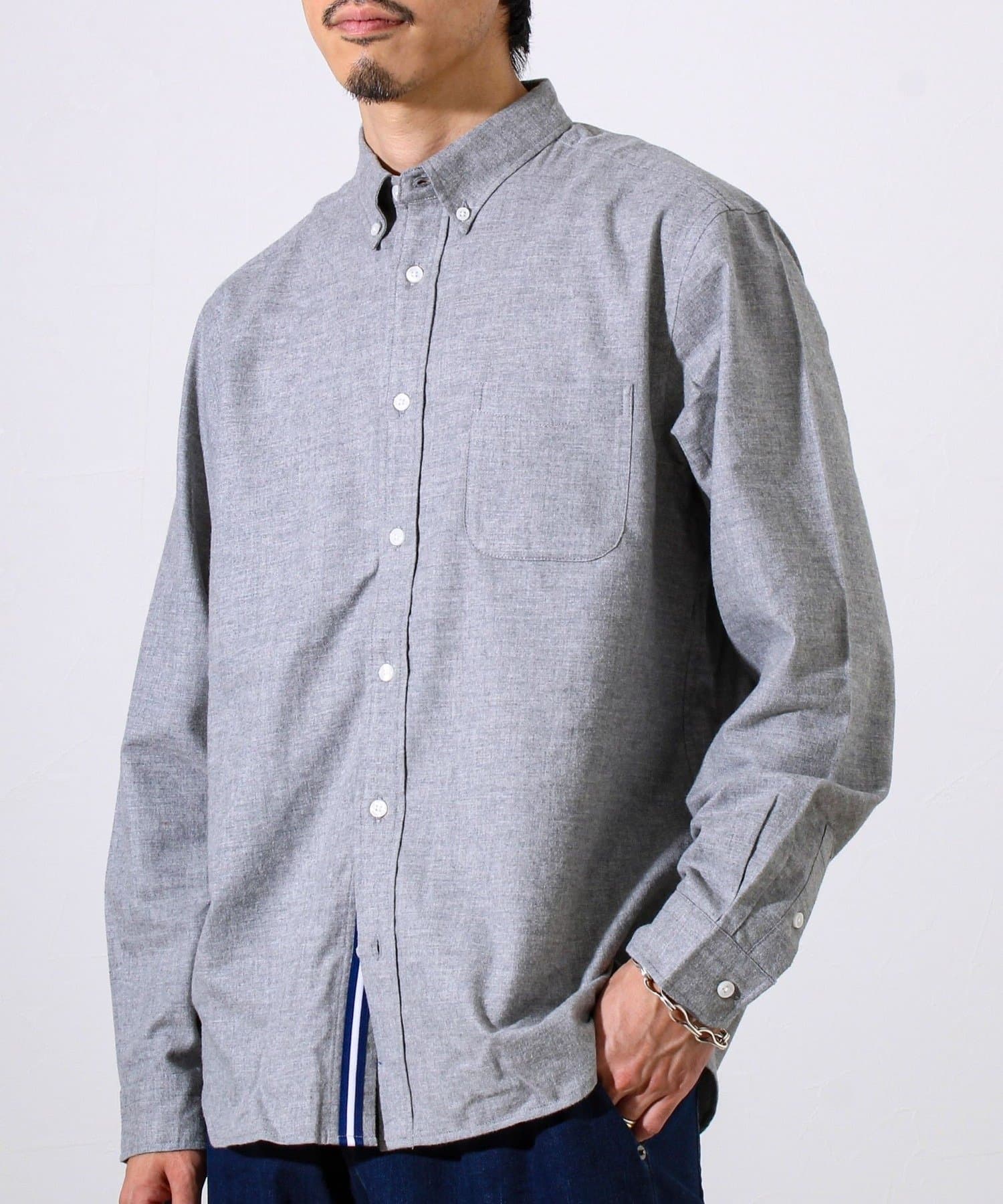 FREDY & GLOSTER(フレディ アンド グロスター) 【ビジカジ対応】ニットテープ ボタンダウンネルシャツ