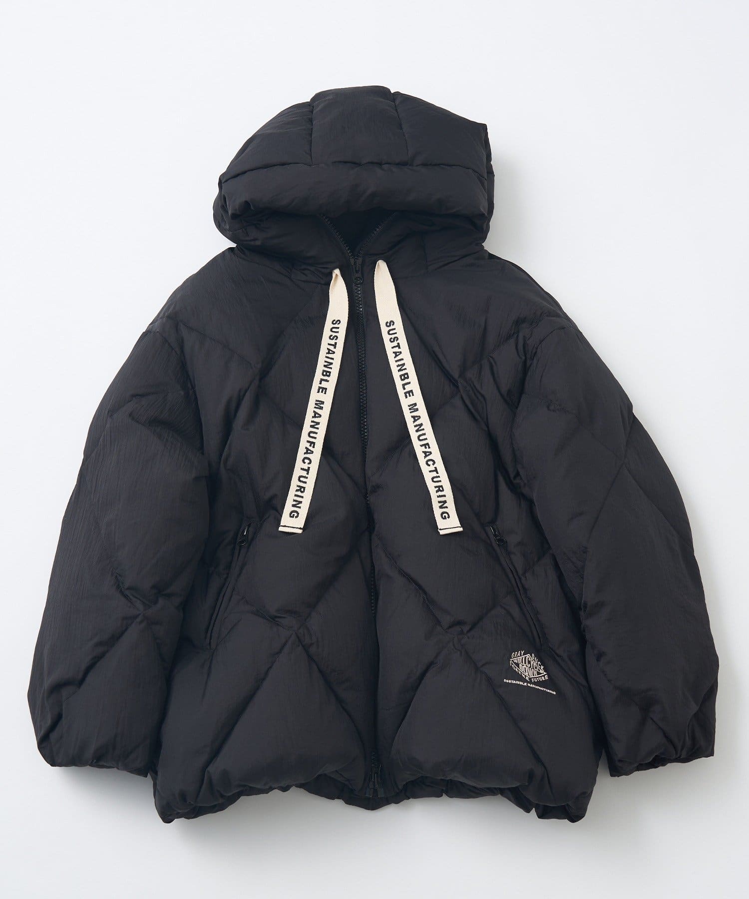 PUAL CE CIN(ピュアルセシン) リサイクルダウンジップアップフードジャケット