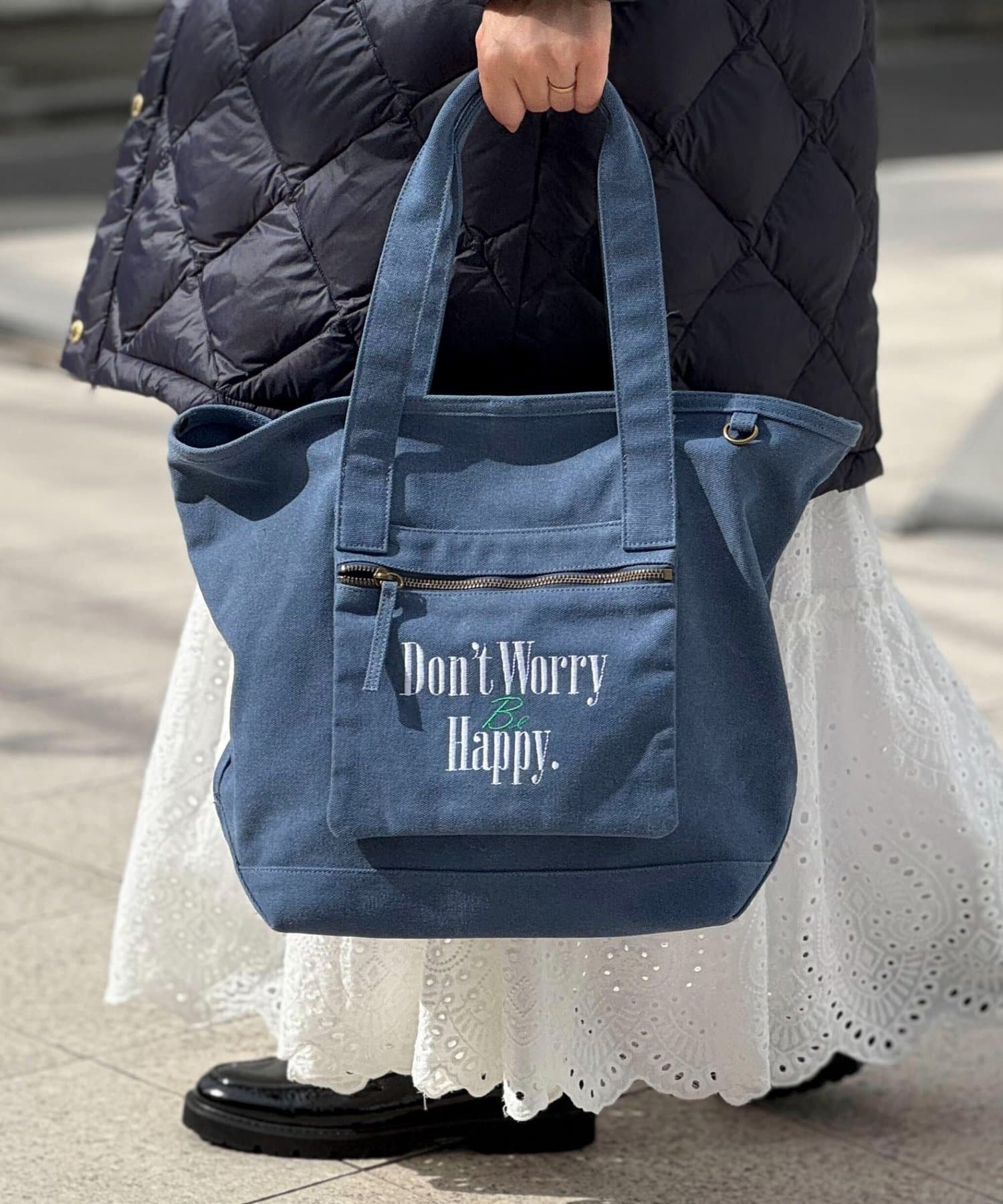 NOLLEY'S(ノーリーズ) キャンバスロゴ刺繍トートバッグ