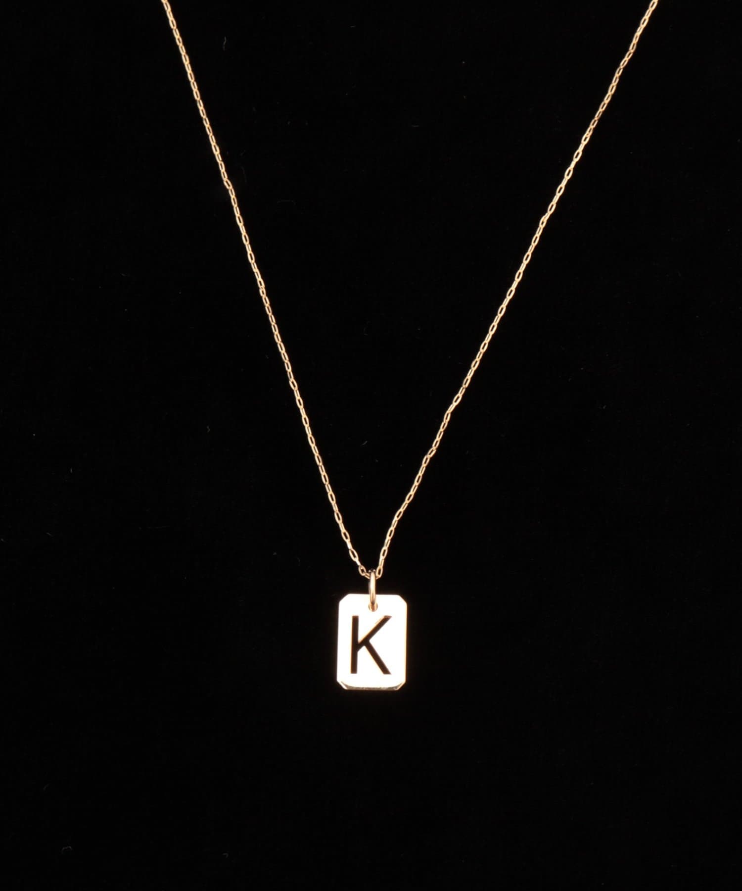 NOLLEY'S(ノーリーズ) 【grace grace/グラスグラス】10KイニシャルプレートNL-K